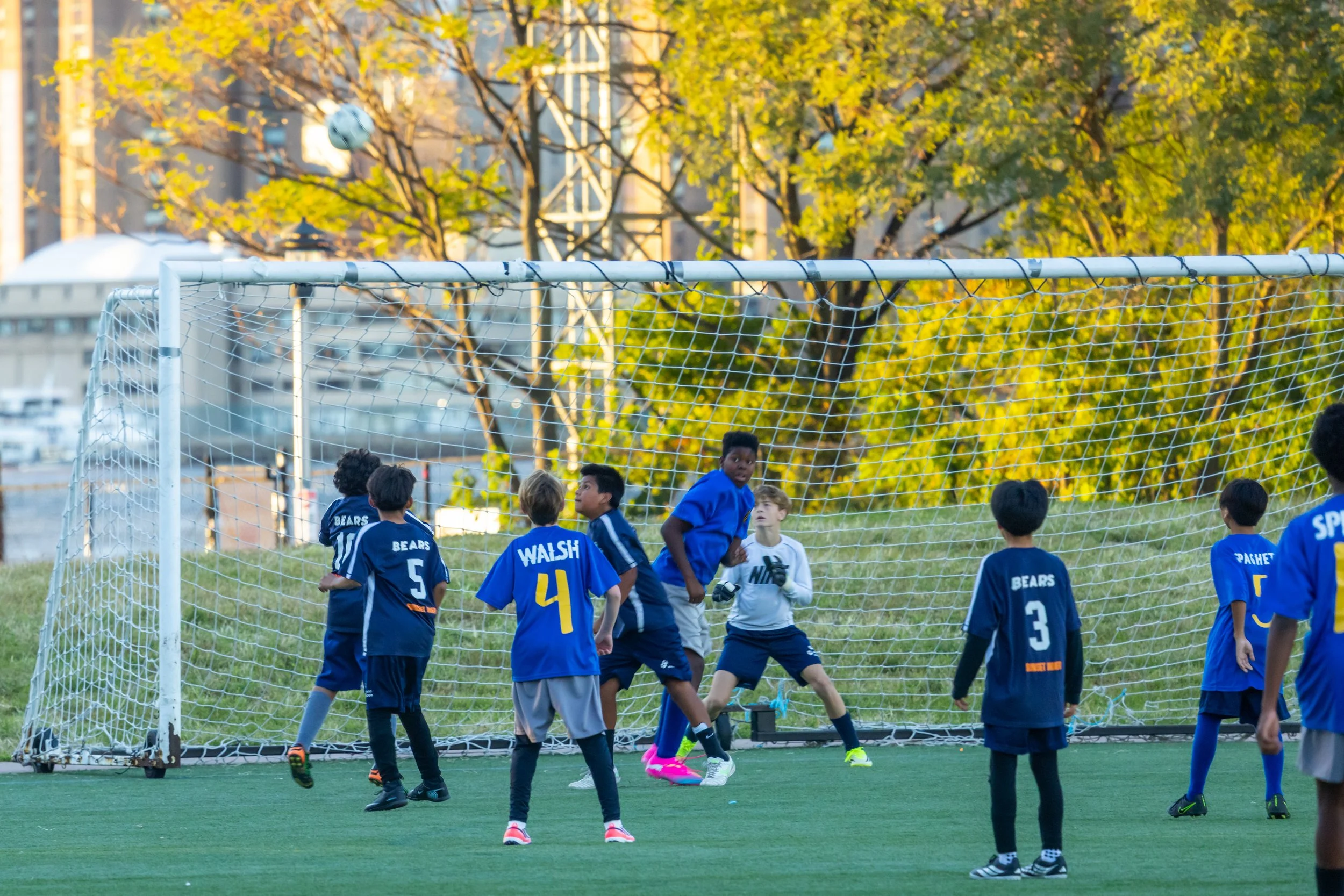 Boys soccer team plays in the fall