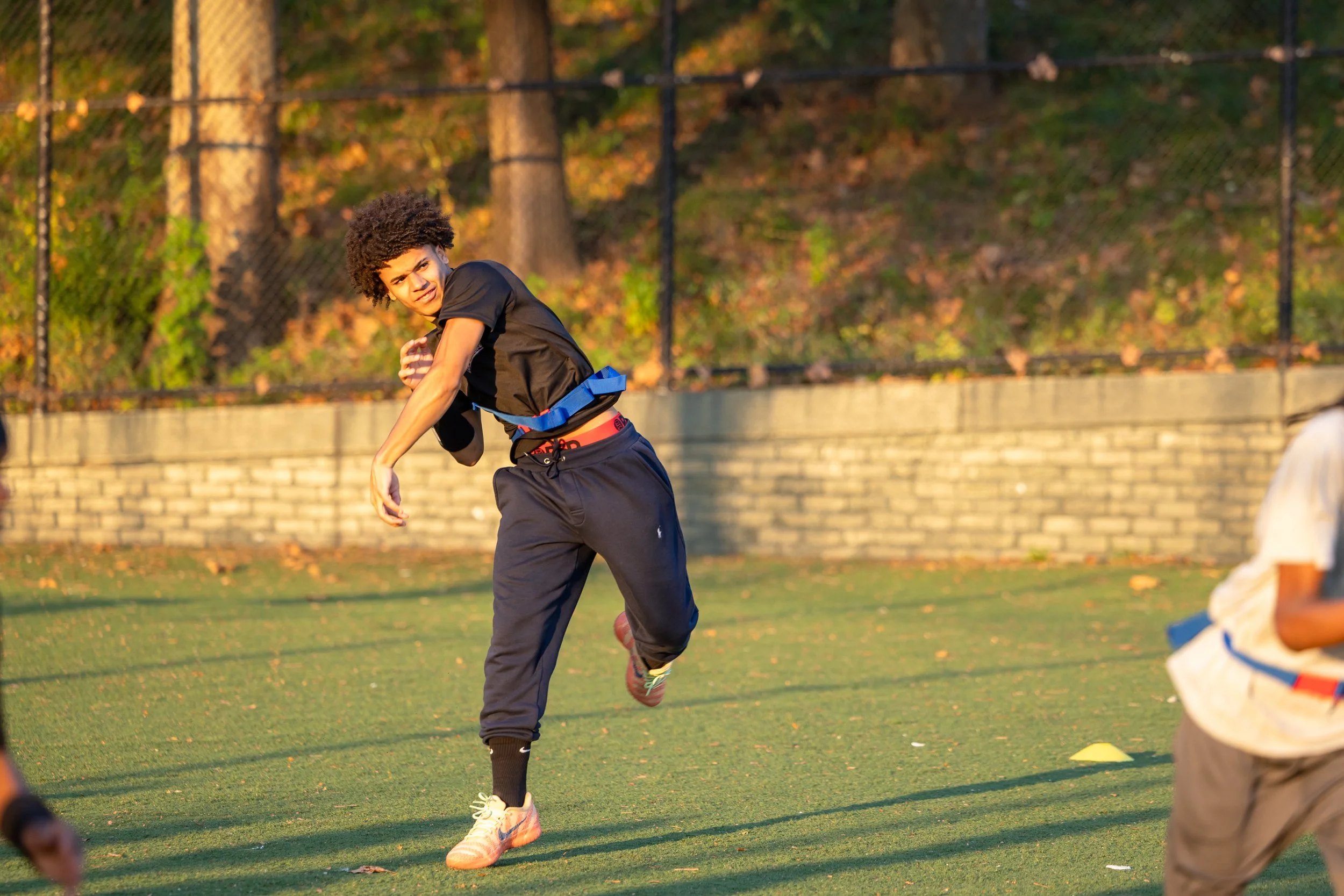 MS 50 flag football team plays