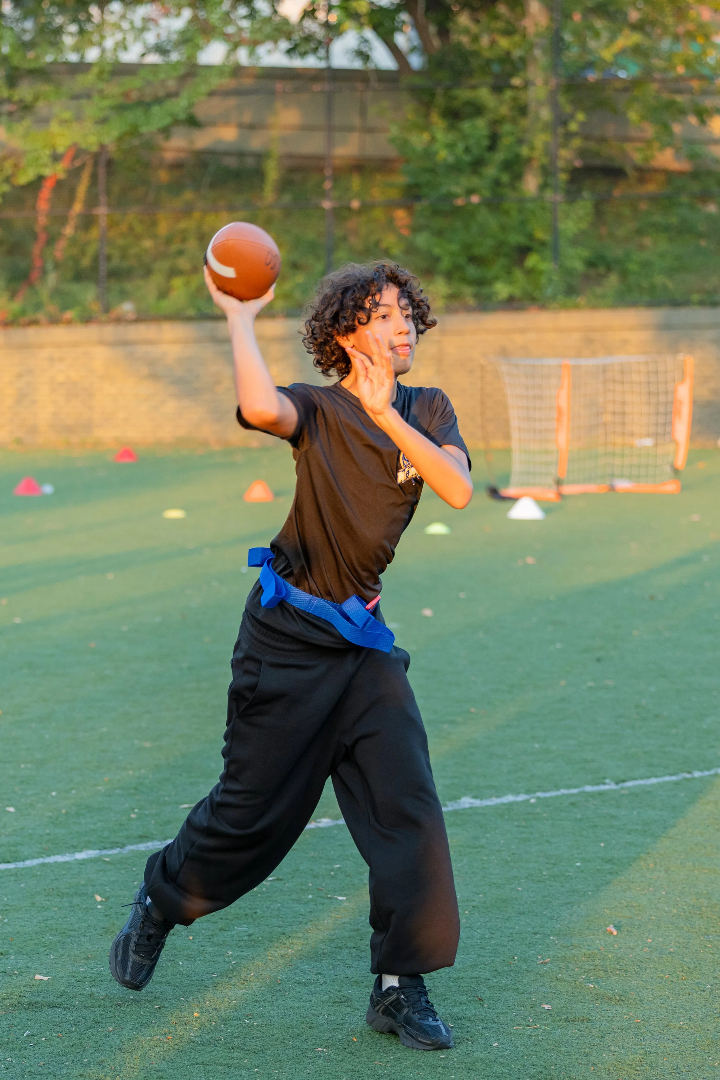 MS 50 flag football team plays