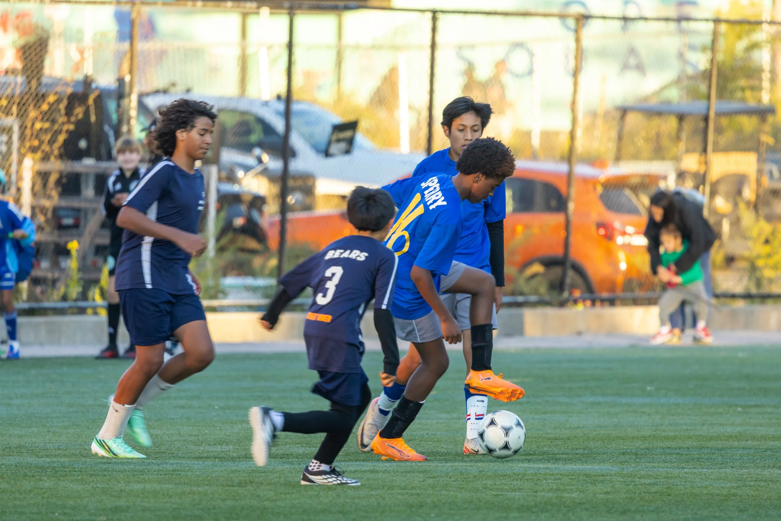 Boys soccer team plays in the fall