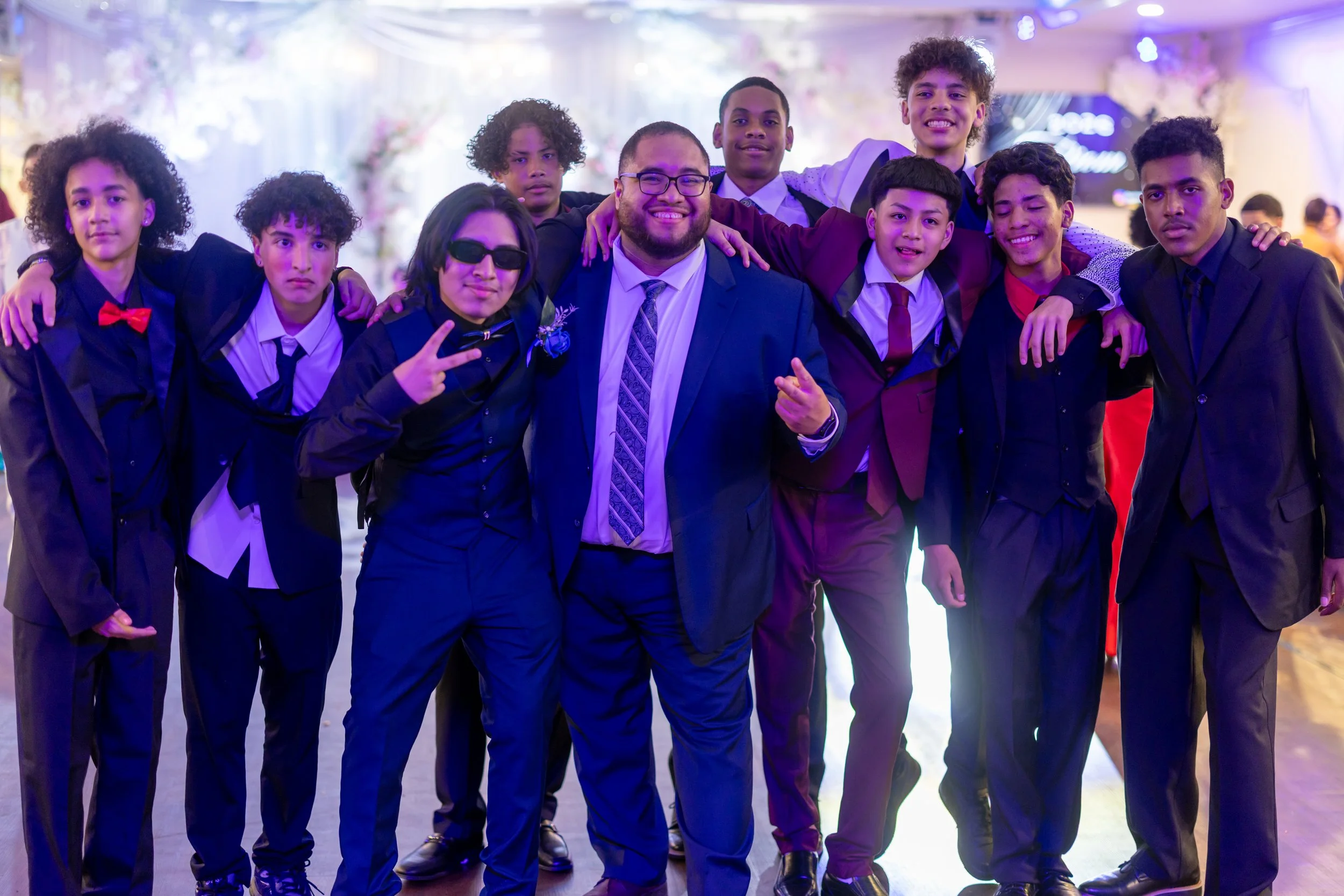 Students dance and celebrate at prom
