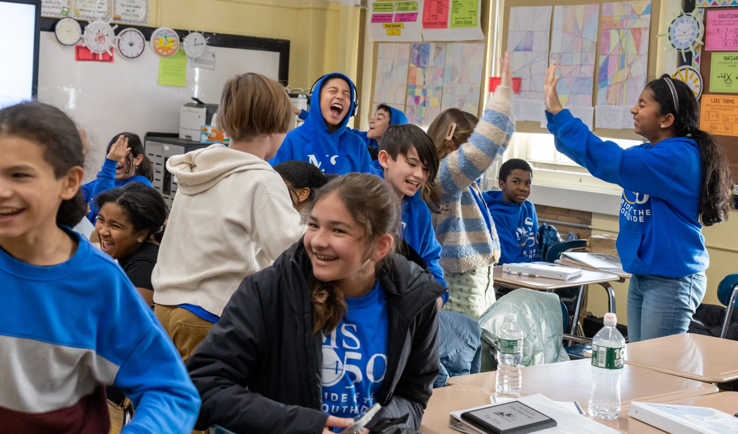 Debaters celebrate their wins