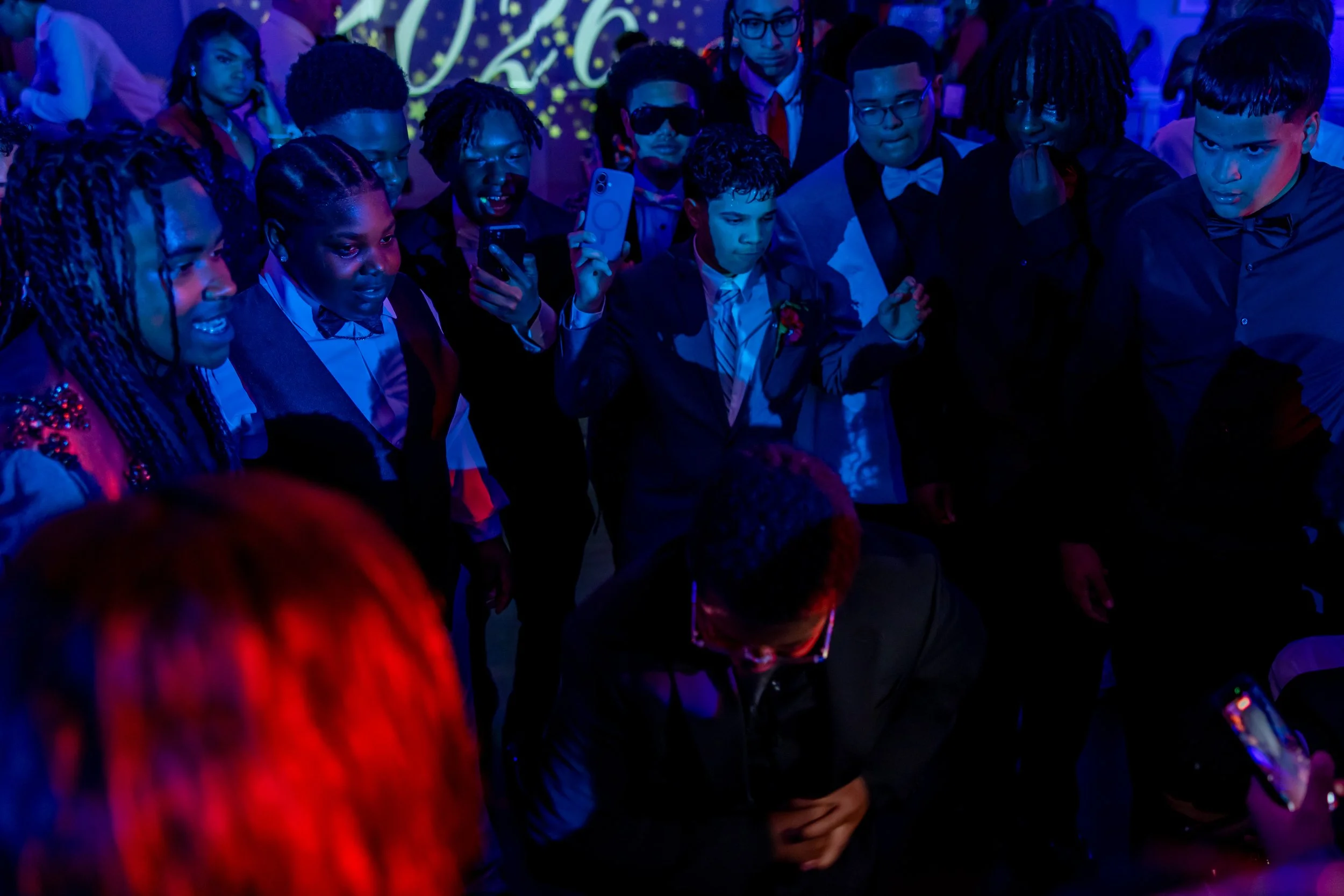 Students dance and celebrate at prom
