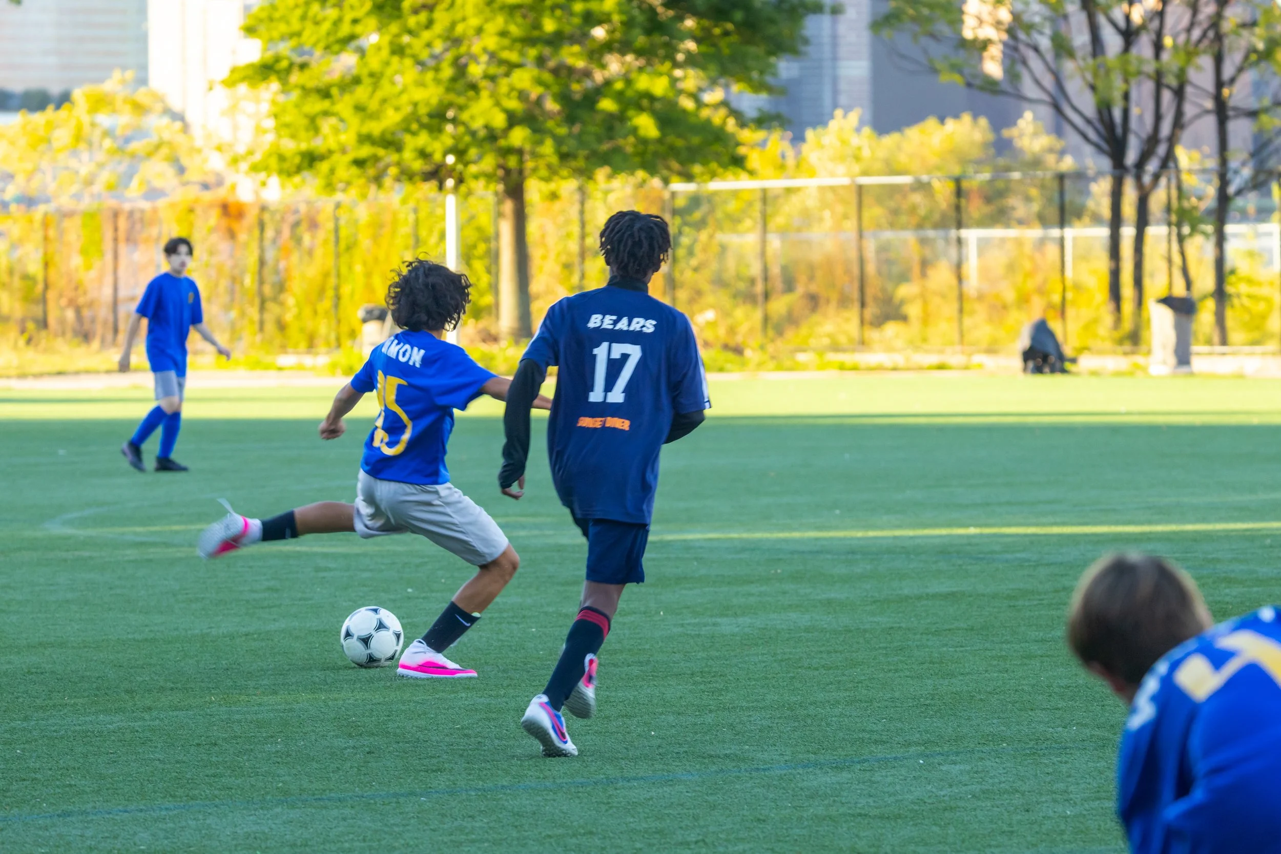 Boys soccer team plays in the fall