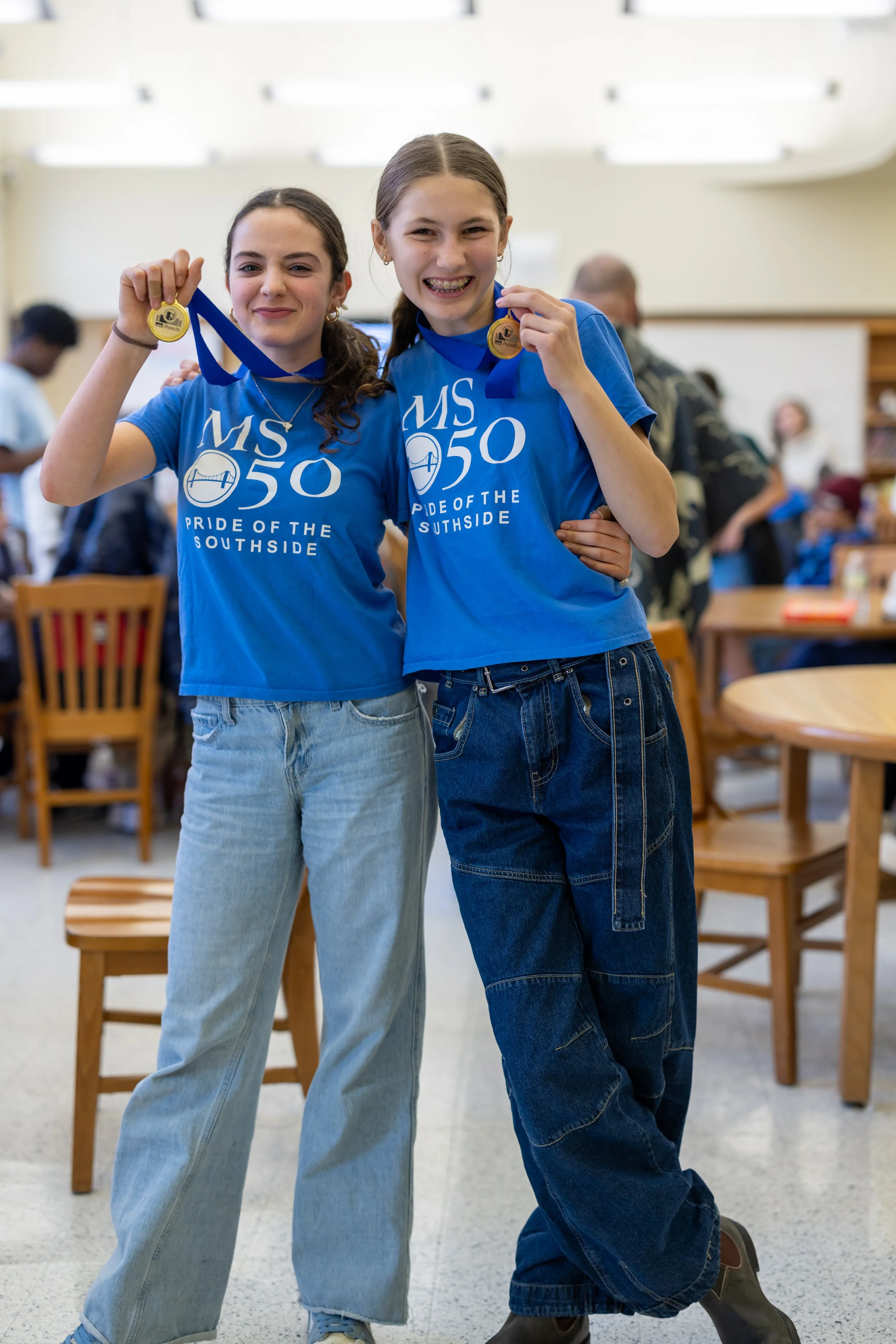 Debaters celebrate their wins