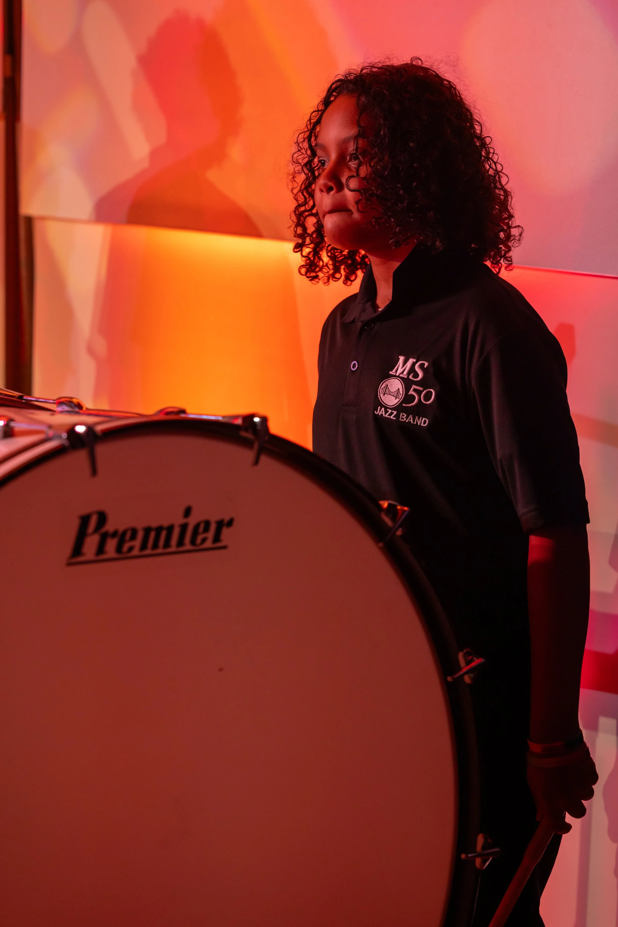 middle school students perform in band concert