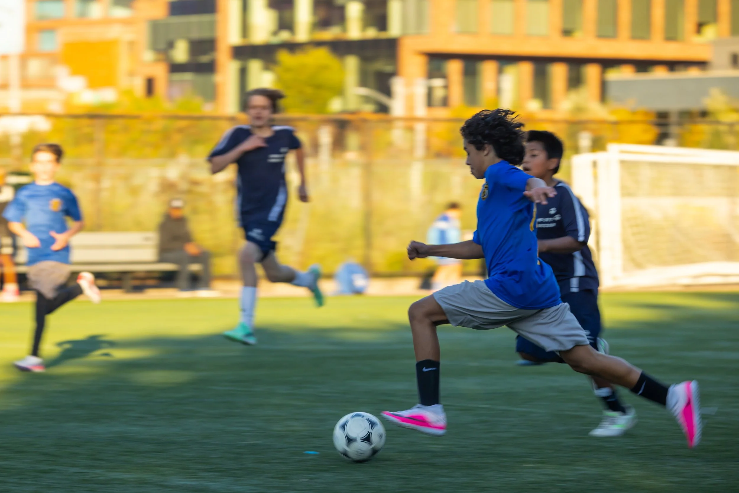 Boys soccer team plays in the fall
