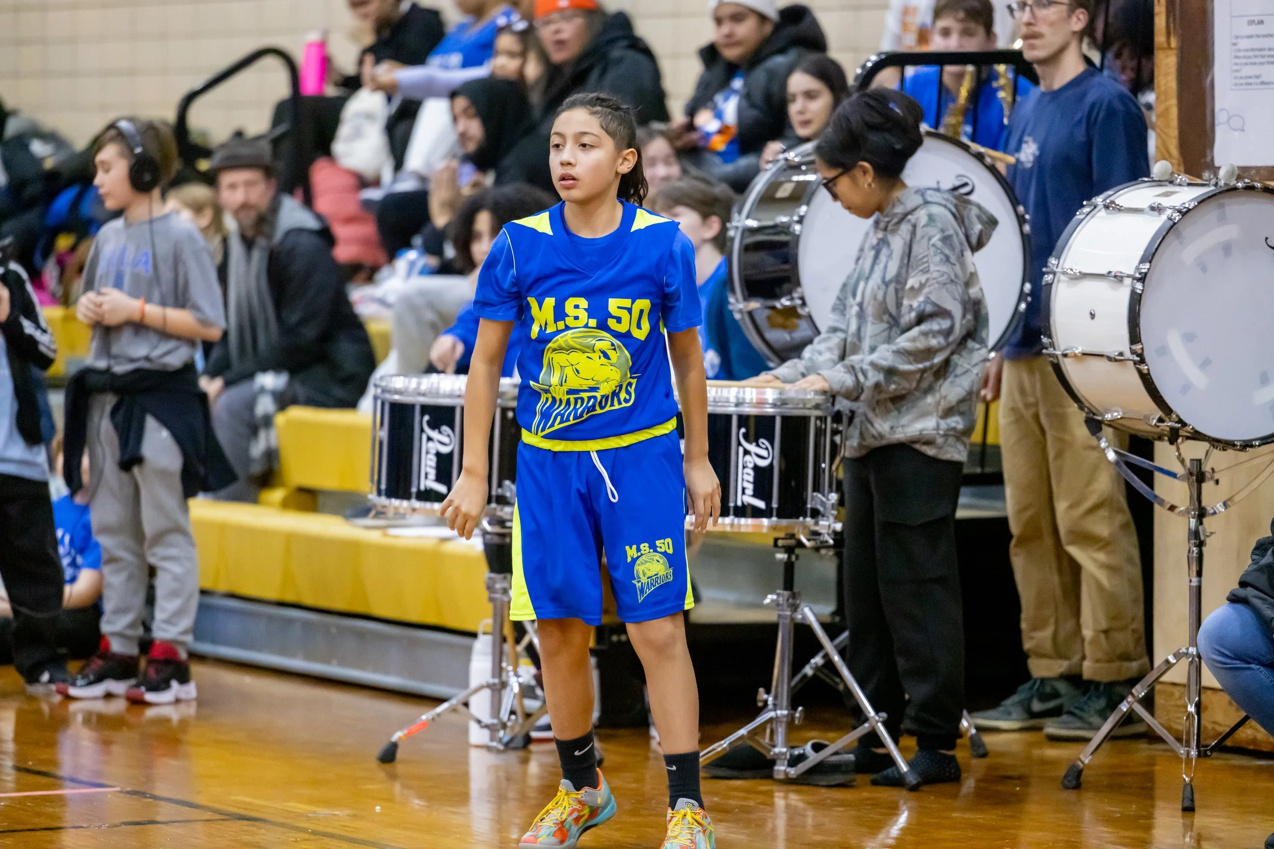 Boys JV Basketball players at MS 50