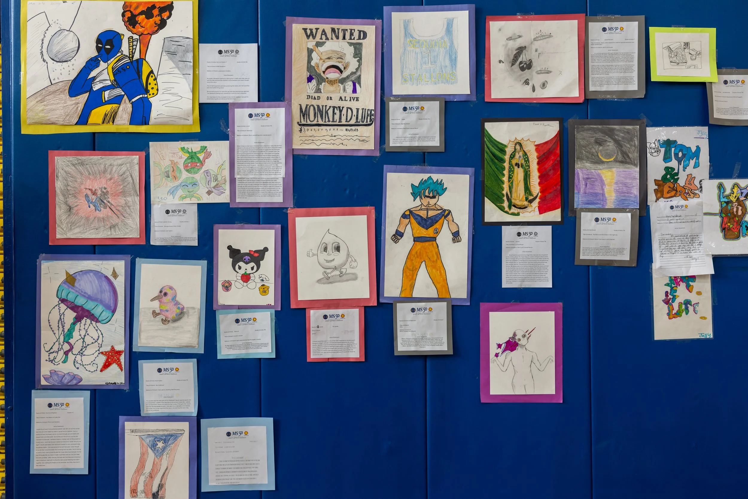 MS 50 student art gallery