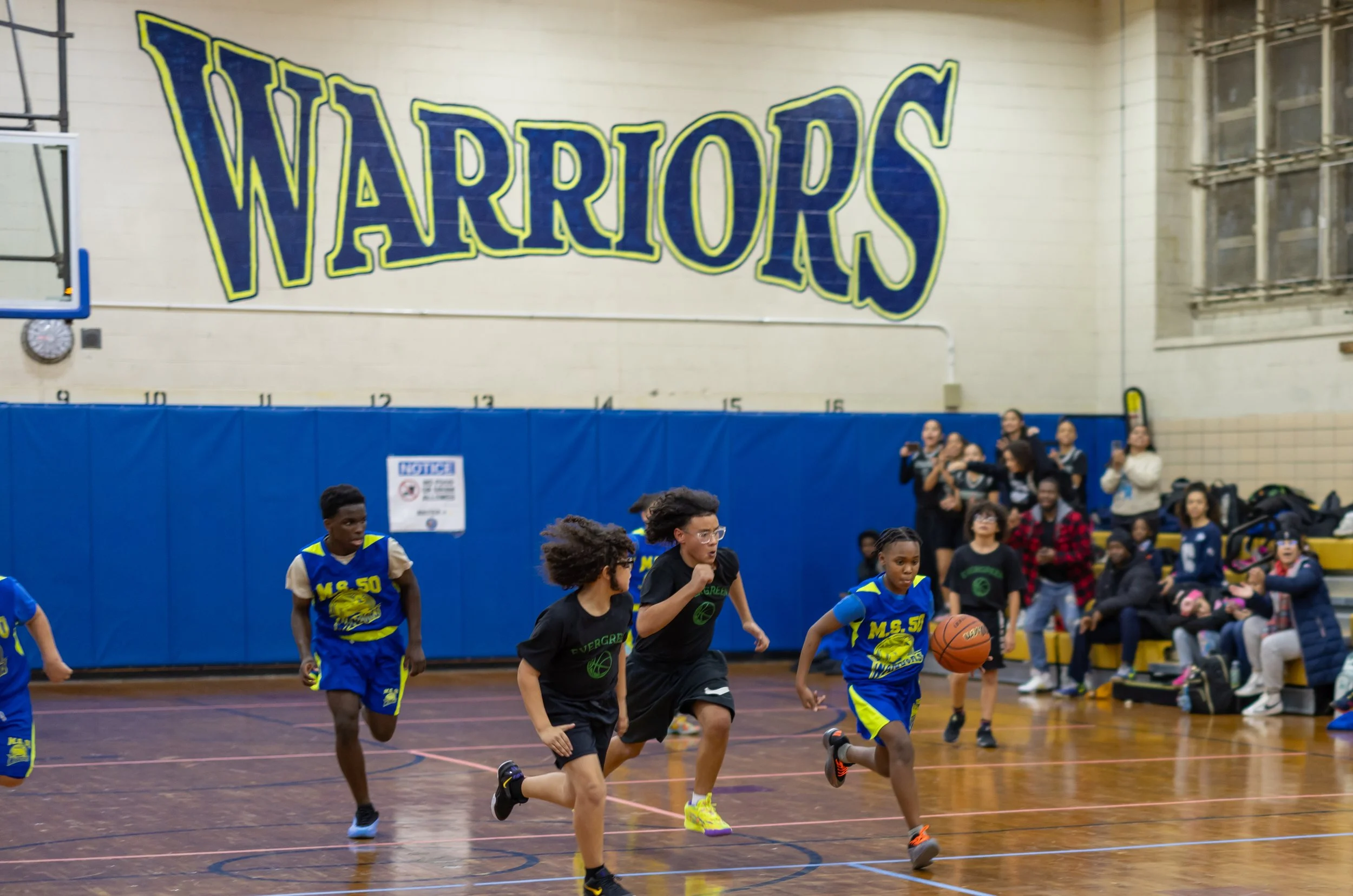Boys JV Basketball players at MS 50