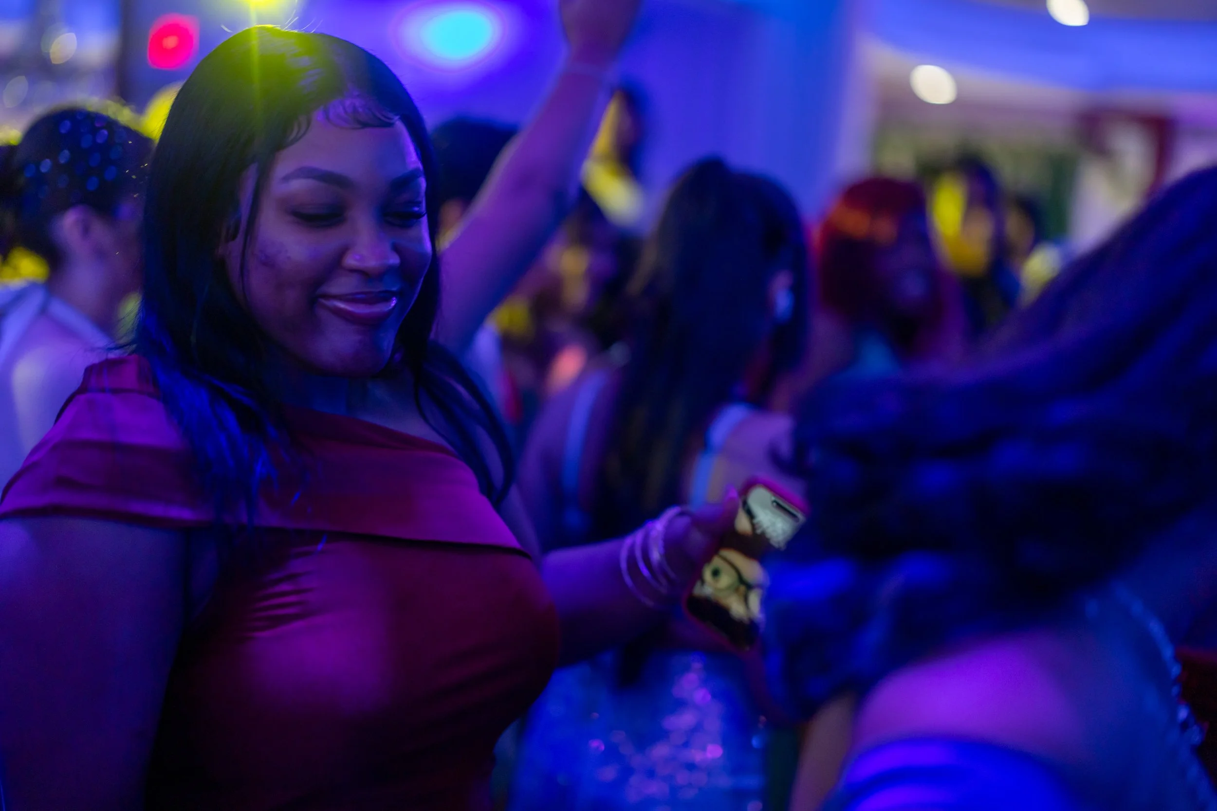 Students dance and celebrate at prom
