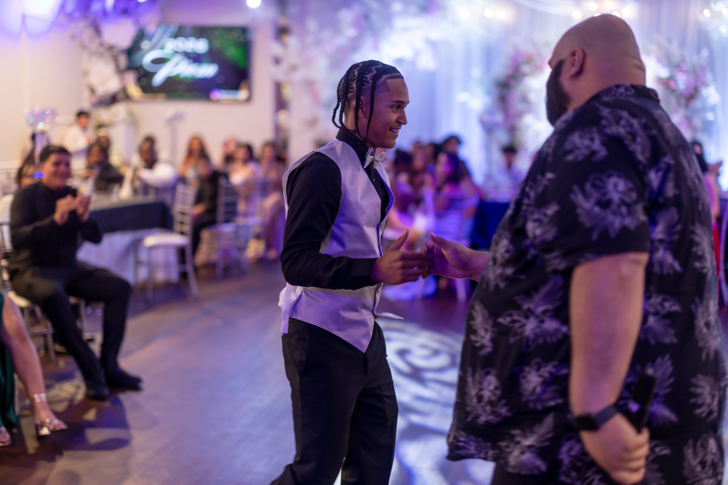 Students dance and celebrate at prom