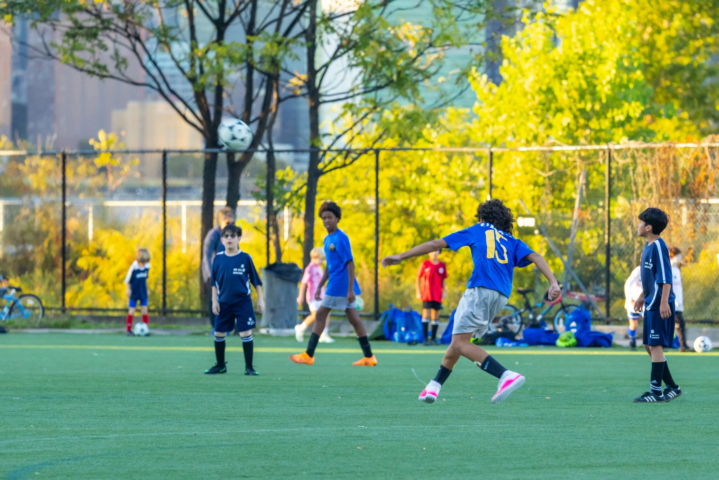 Boys soccer team plays in the fall