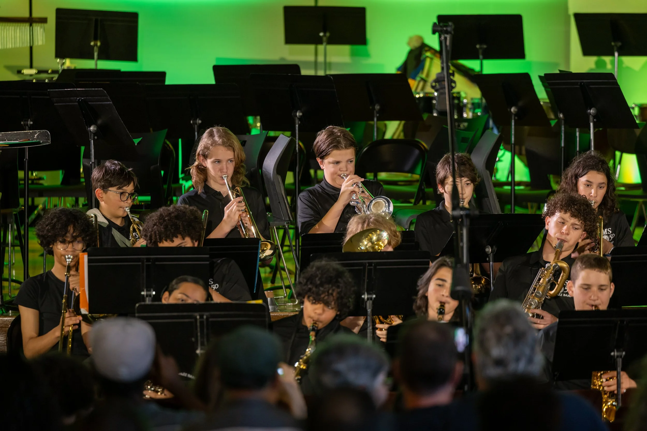 MS 50 Bands perform