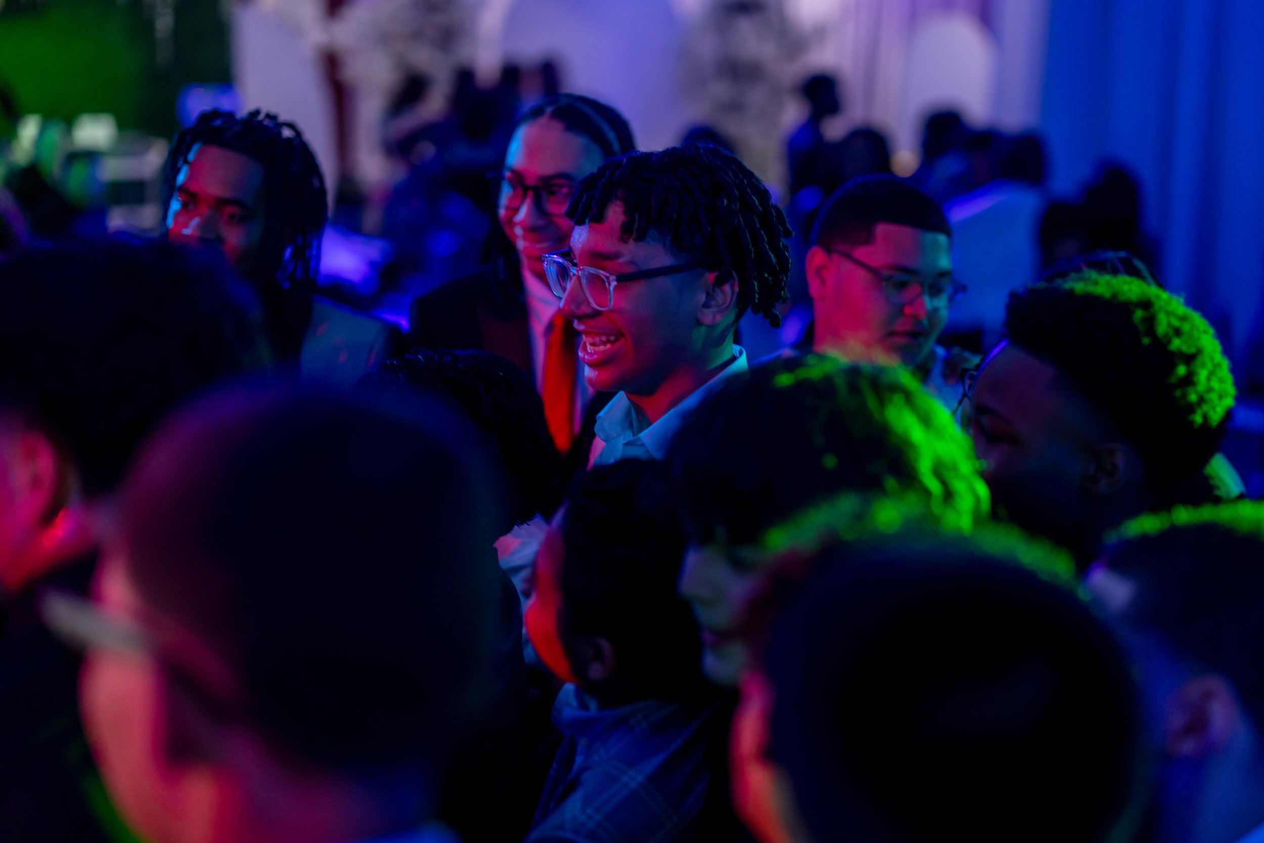 Students dance and celebrate at prom