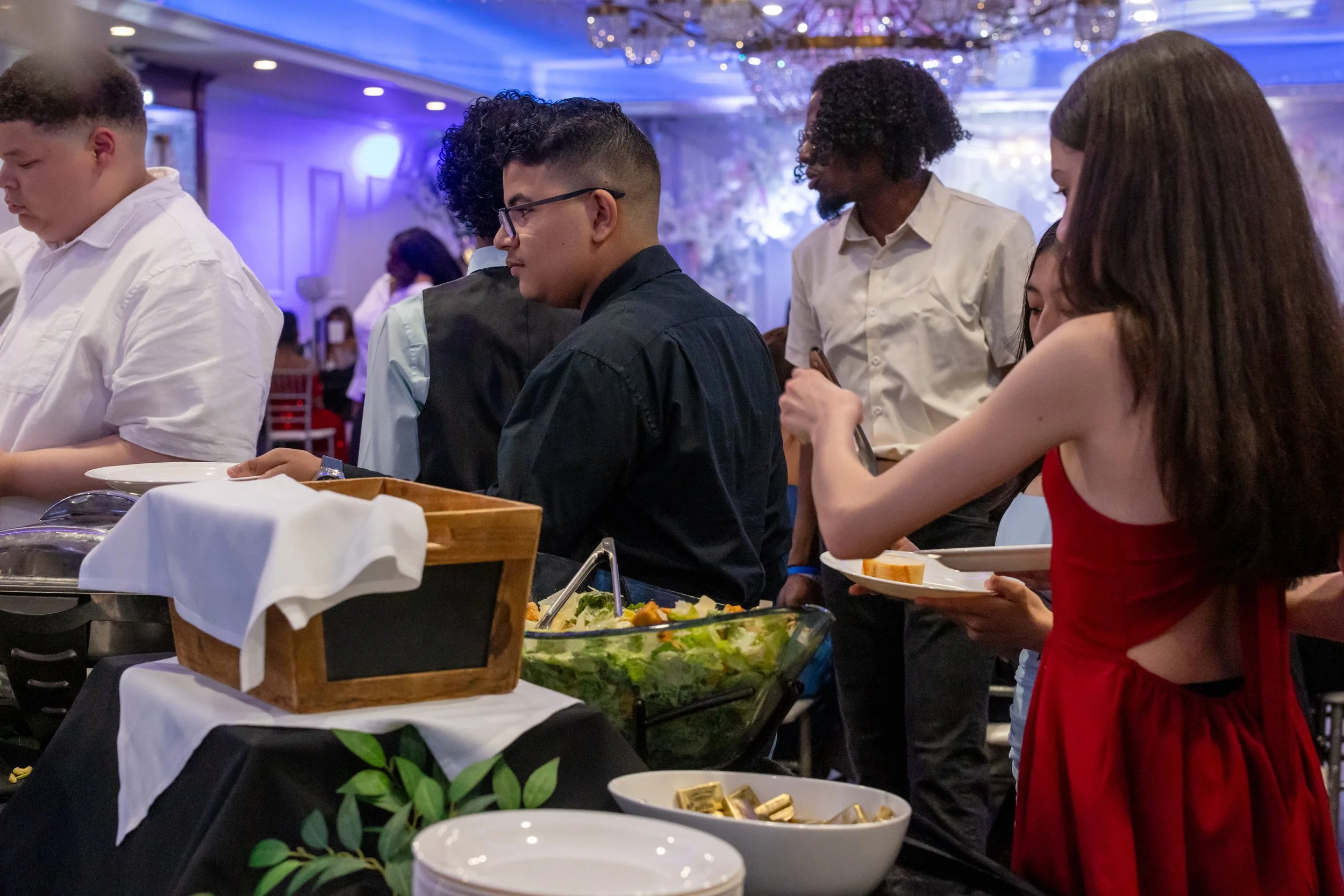 Students dance and celebrate at prom