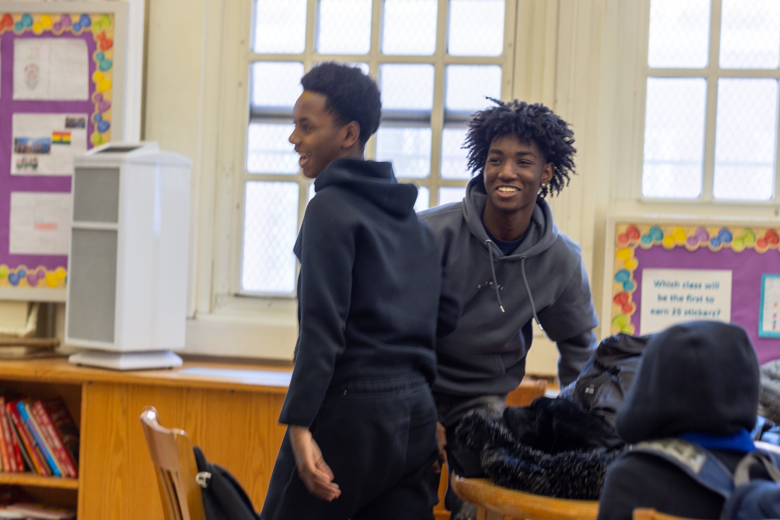 Debaters celebrate their wins