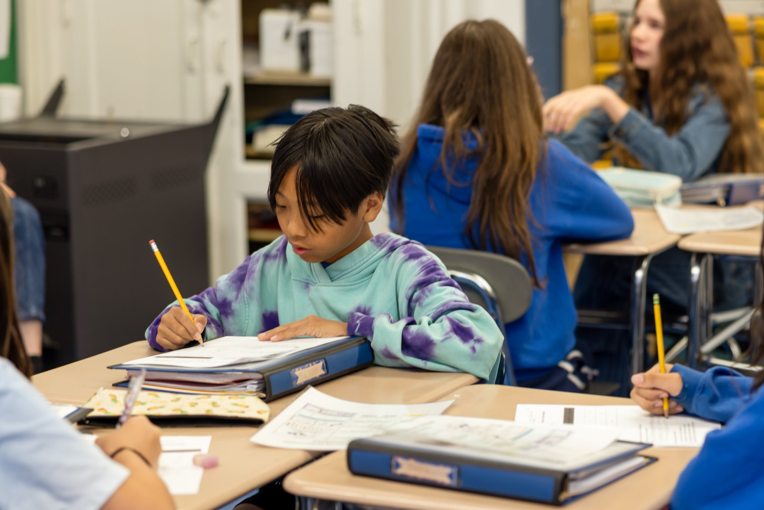 MS 50 students and staff for NYC Solves Math Week