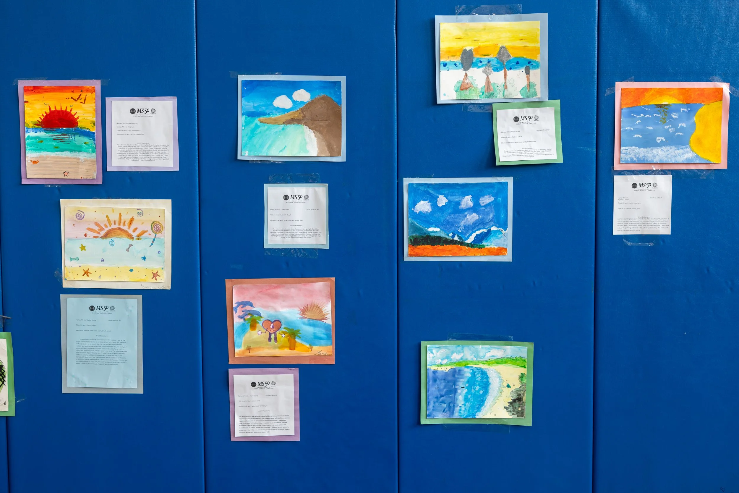 MS 50 student art gallery