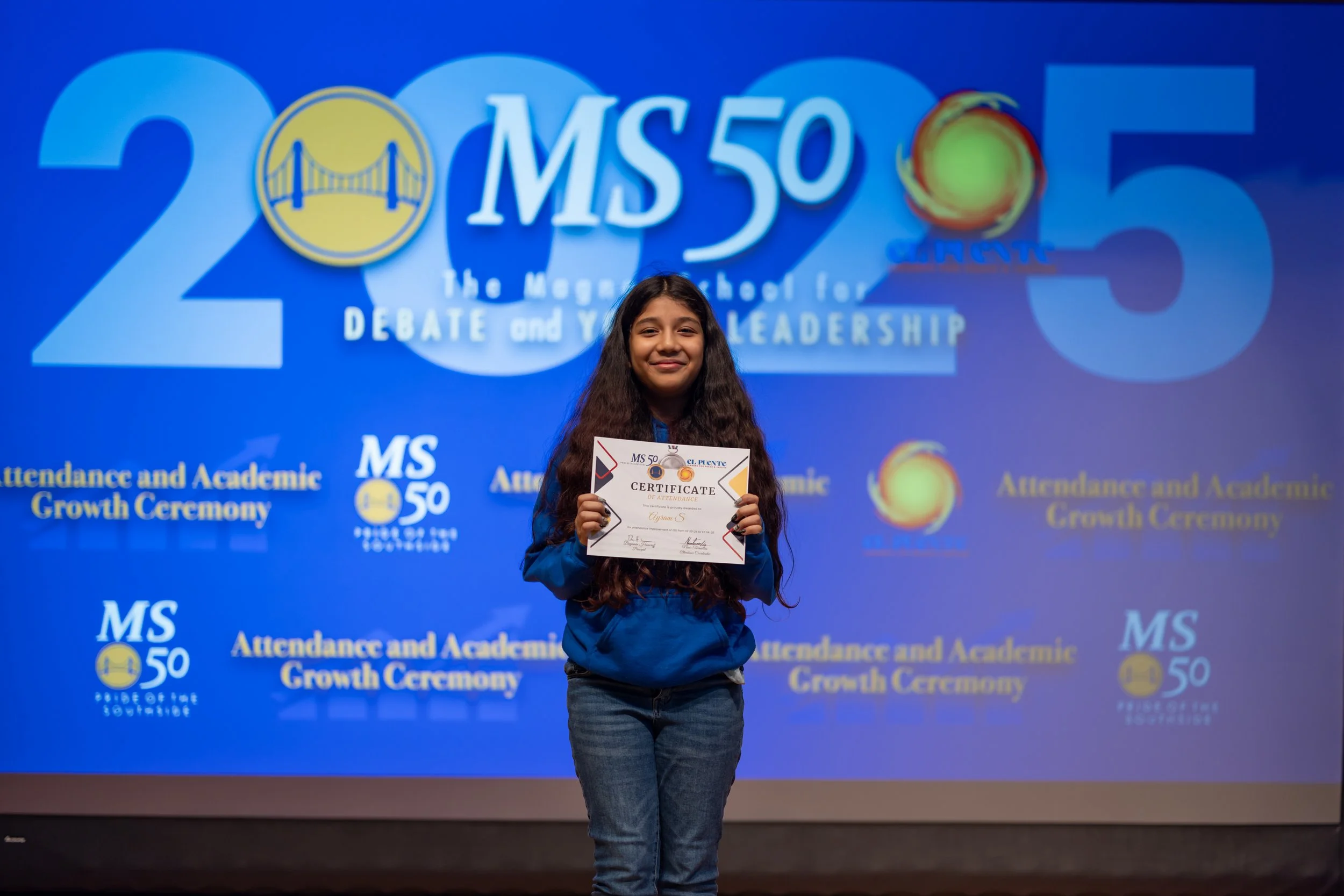 Student honoree posing