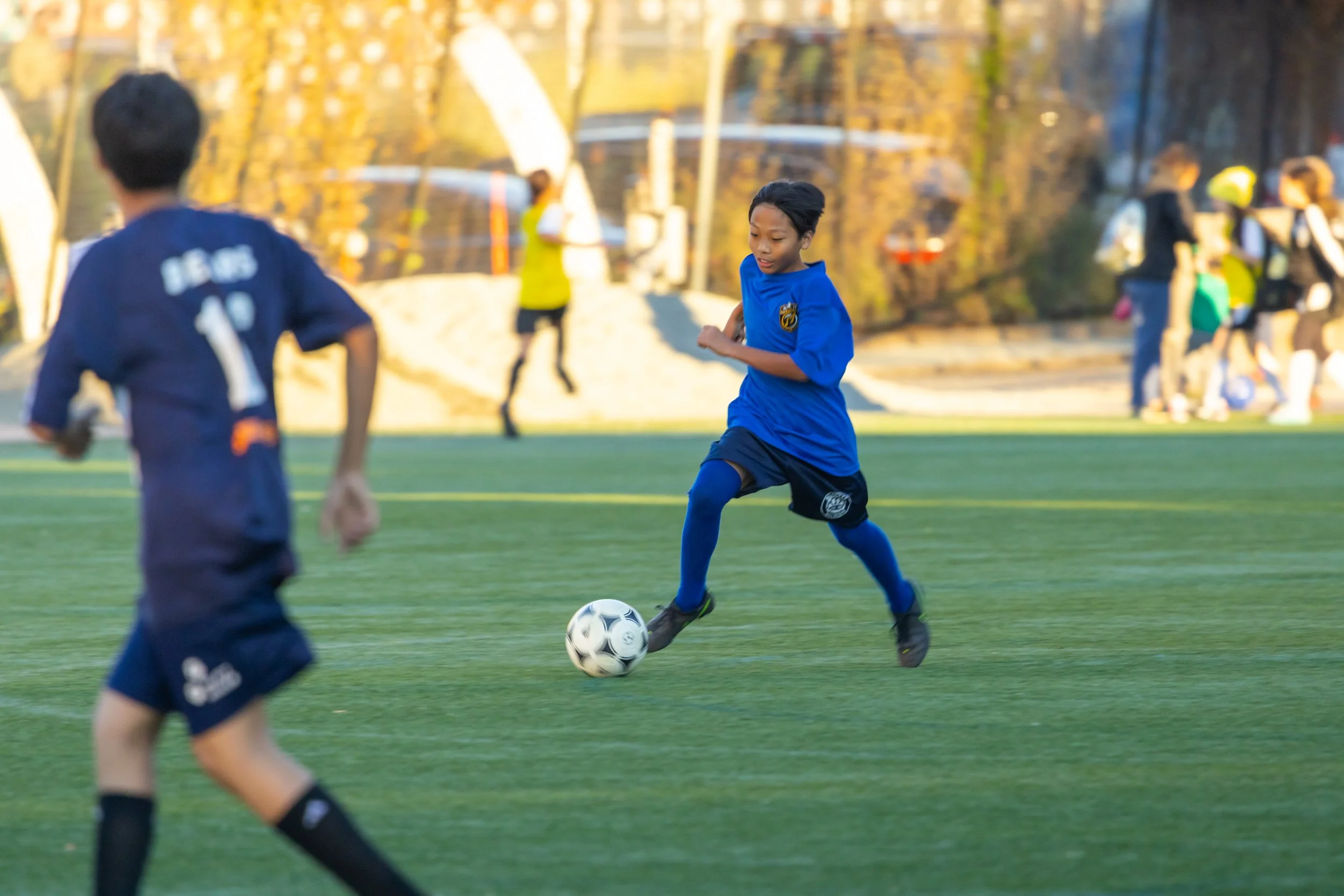Boys soccer team plays in the fall