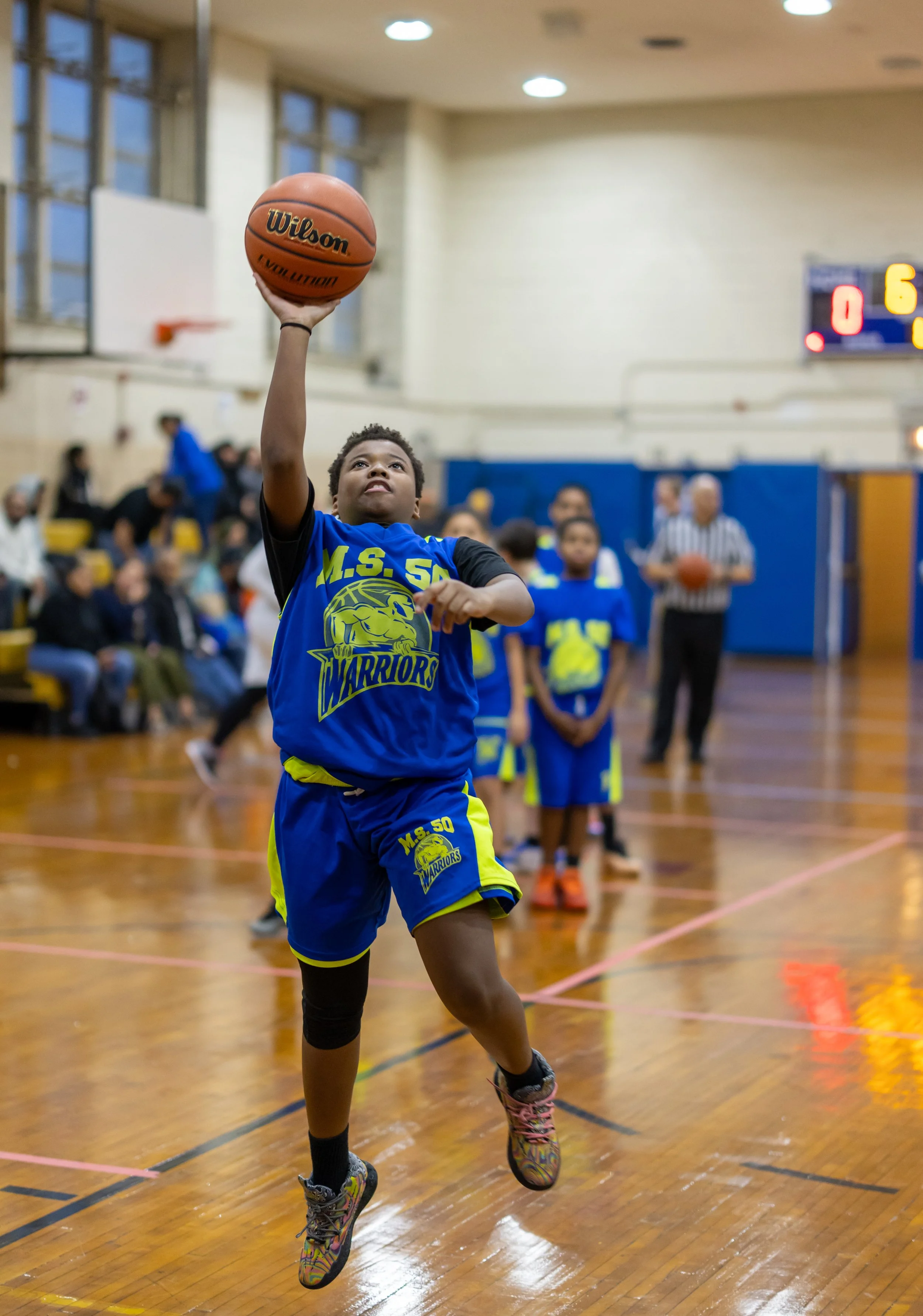 Boys JV Basketball players at MS 50