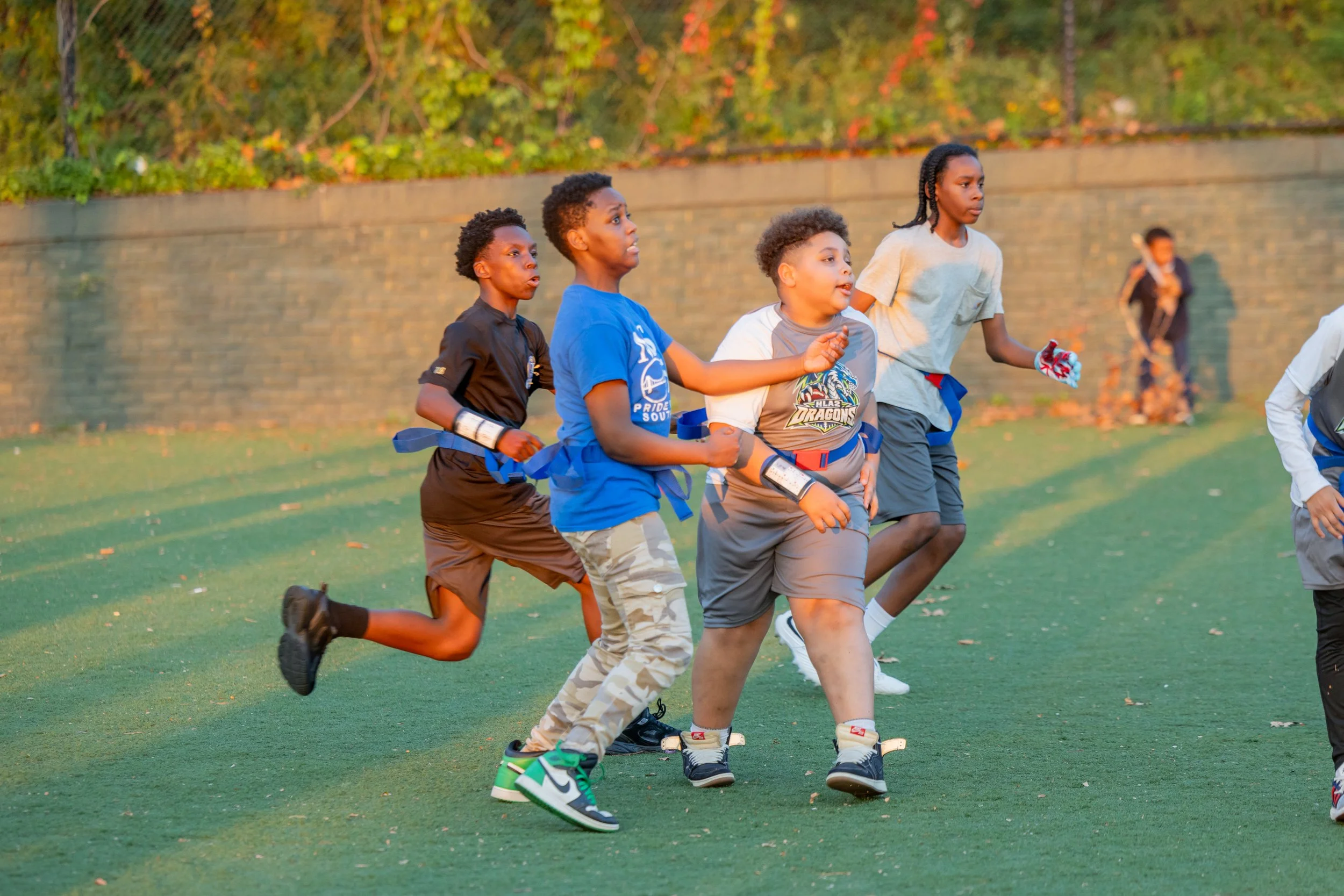 MS 50 flag football team plays