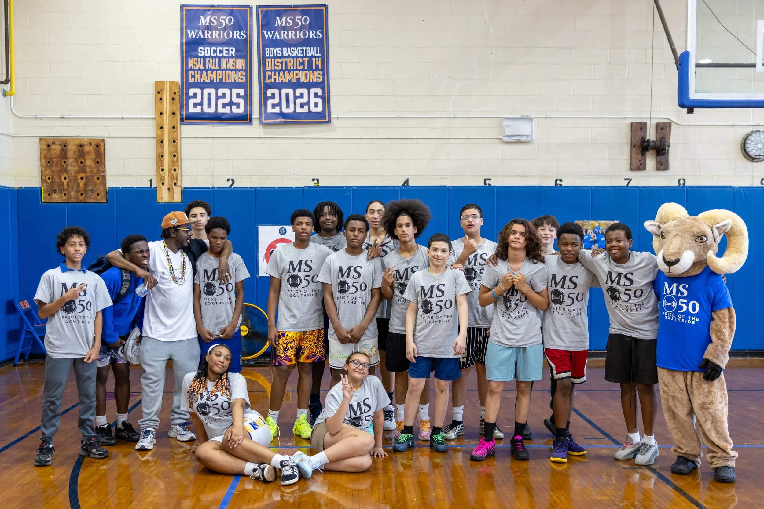 student versus staff basketball game