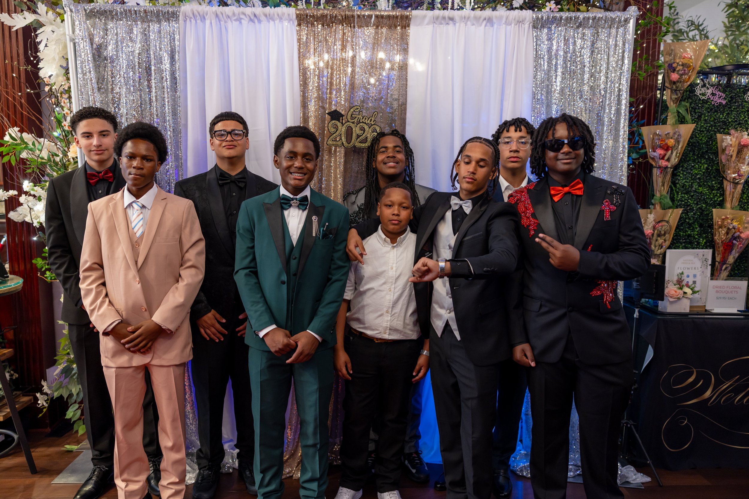 Students dance and celebrate at prom