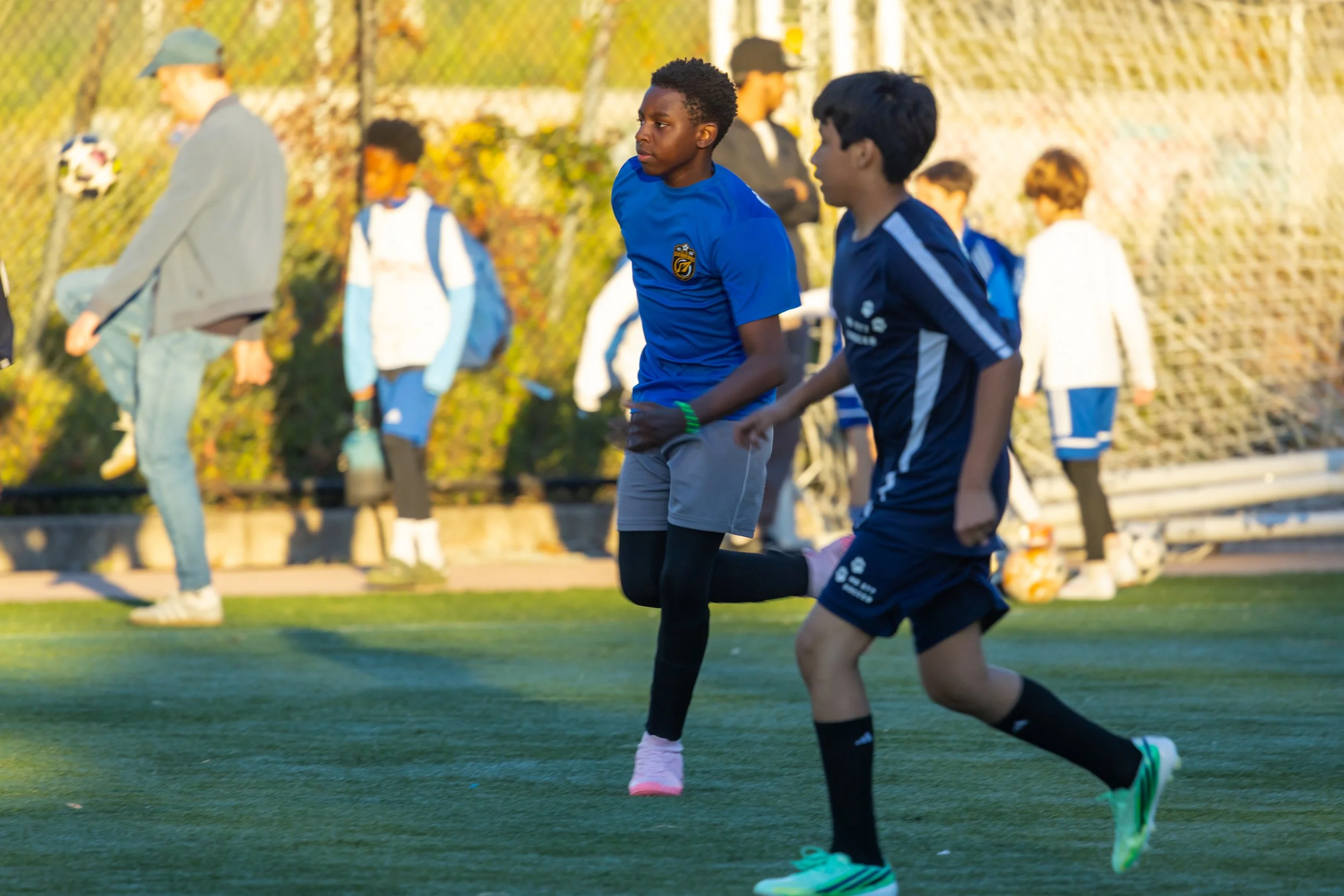 Boys soccer team plays in the fall