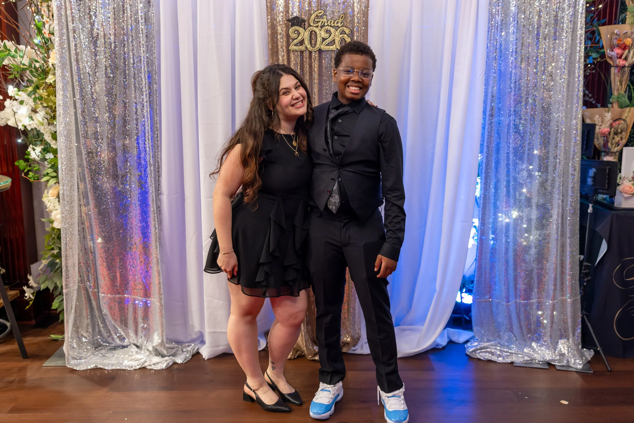 Students dance and celebrate at prom