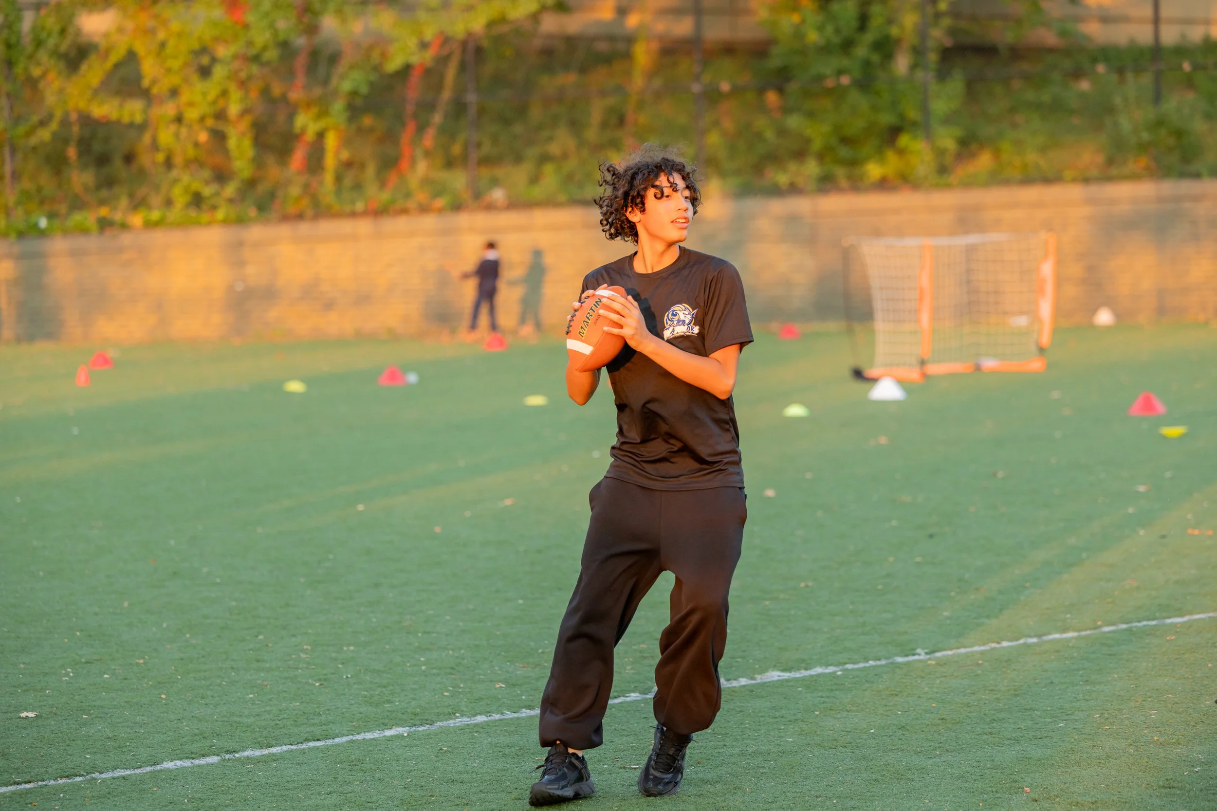 MS 50 flag football team plays