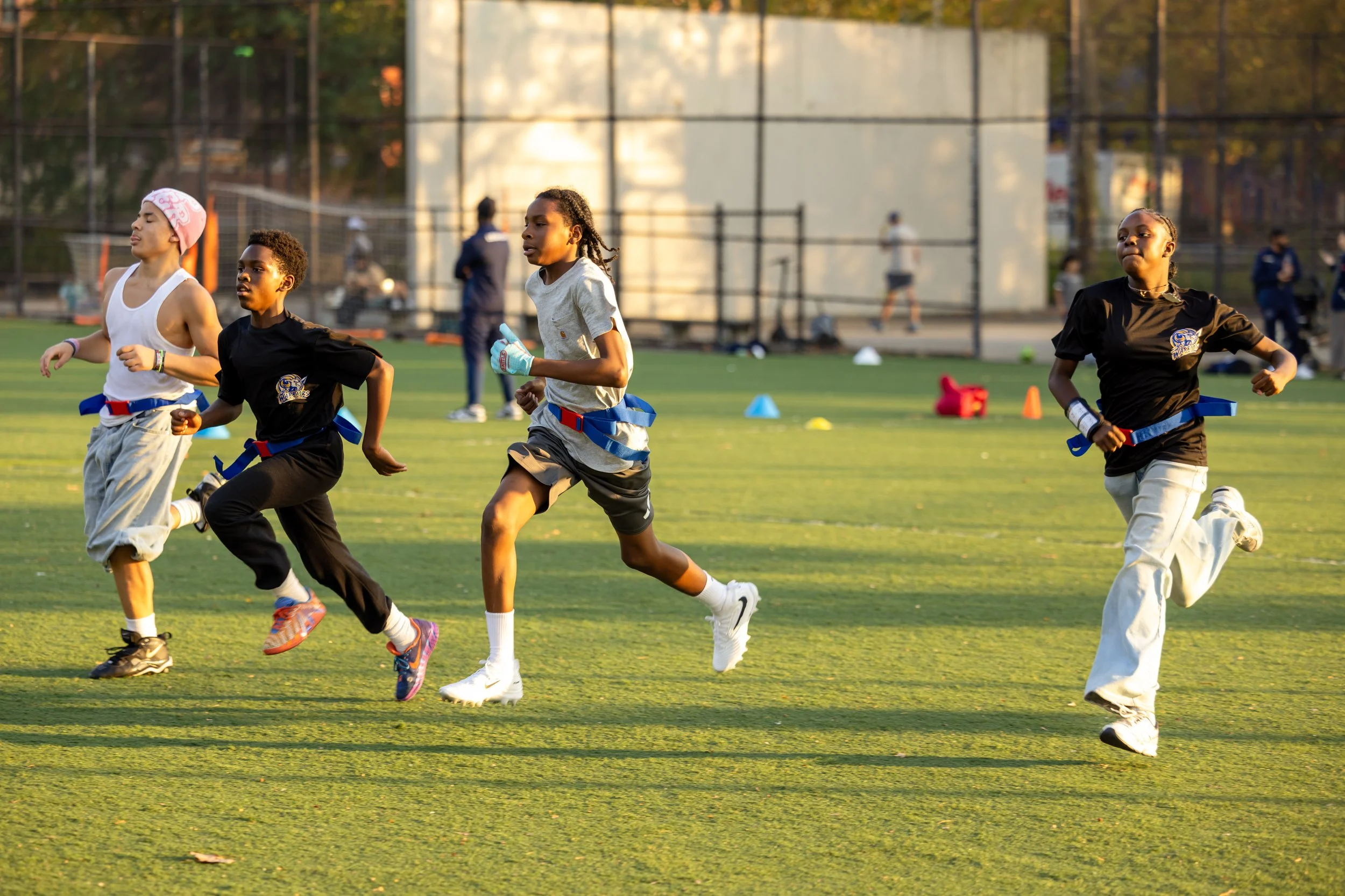 MS 50 flag football team plays