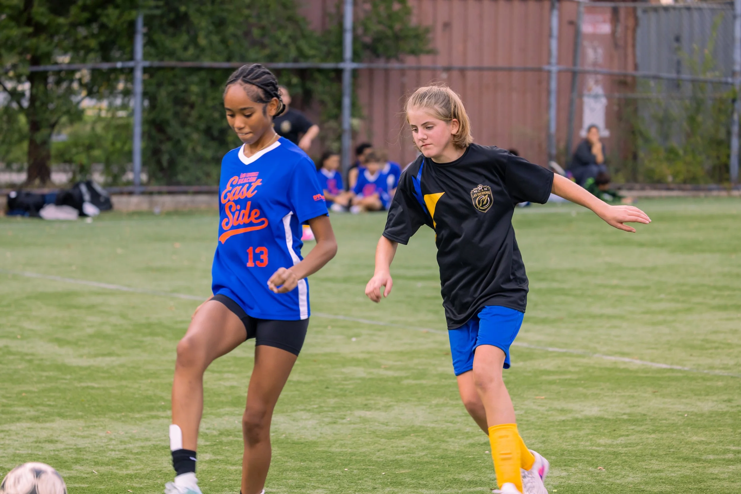 Girls soccer team plays in the fall