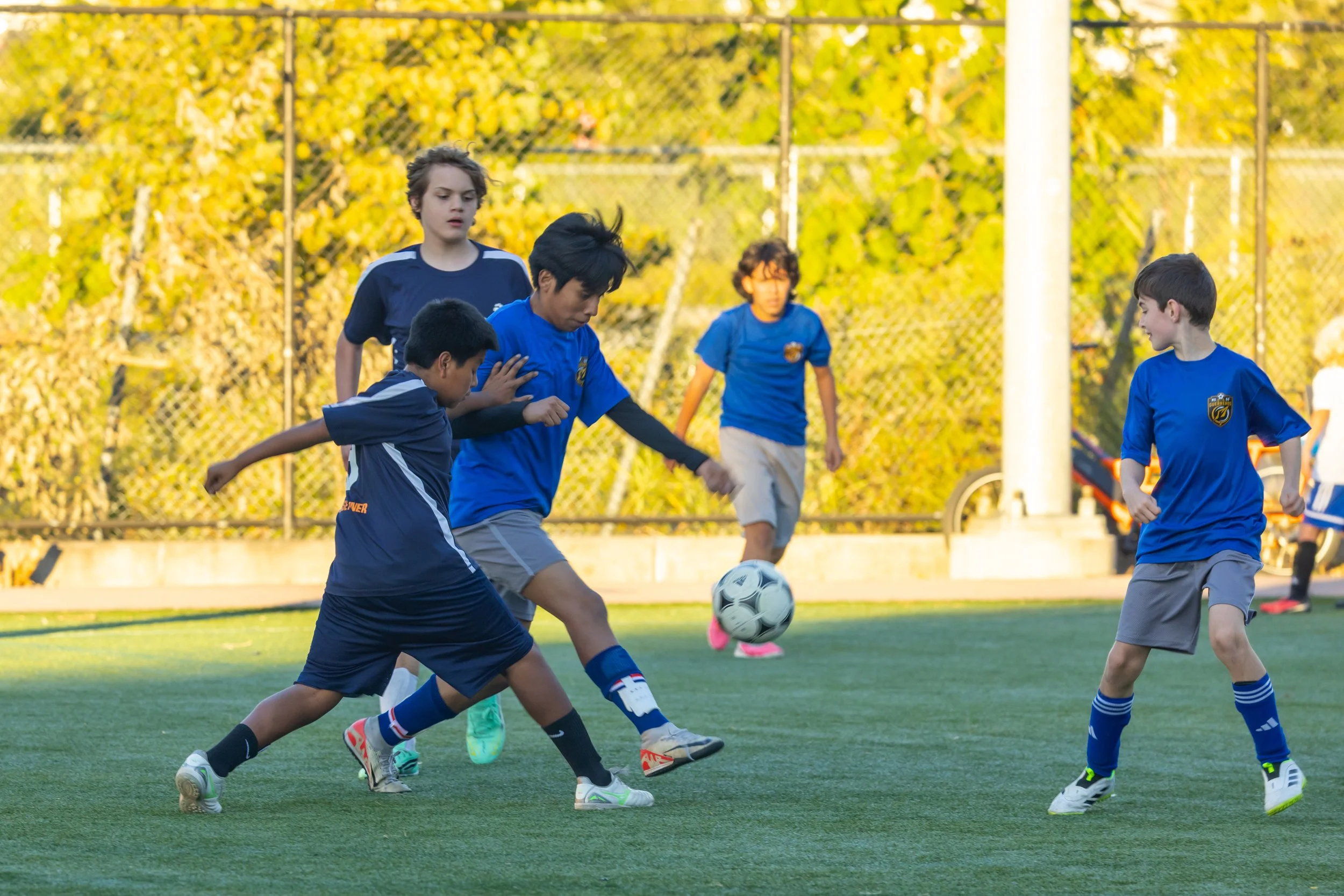 Boys soccer team plays in the fall