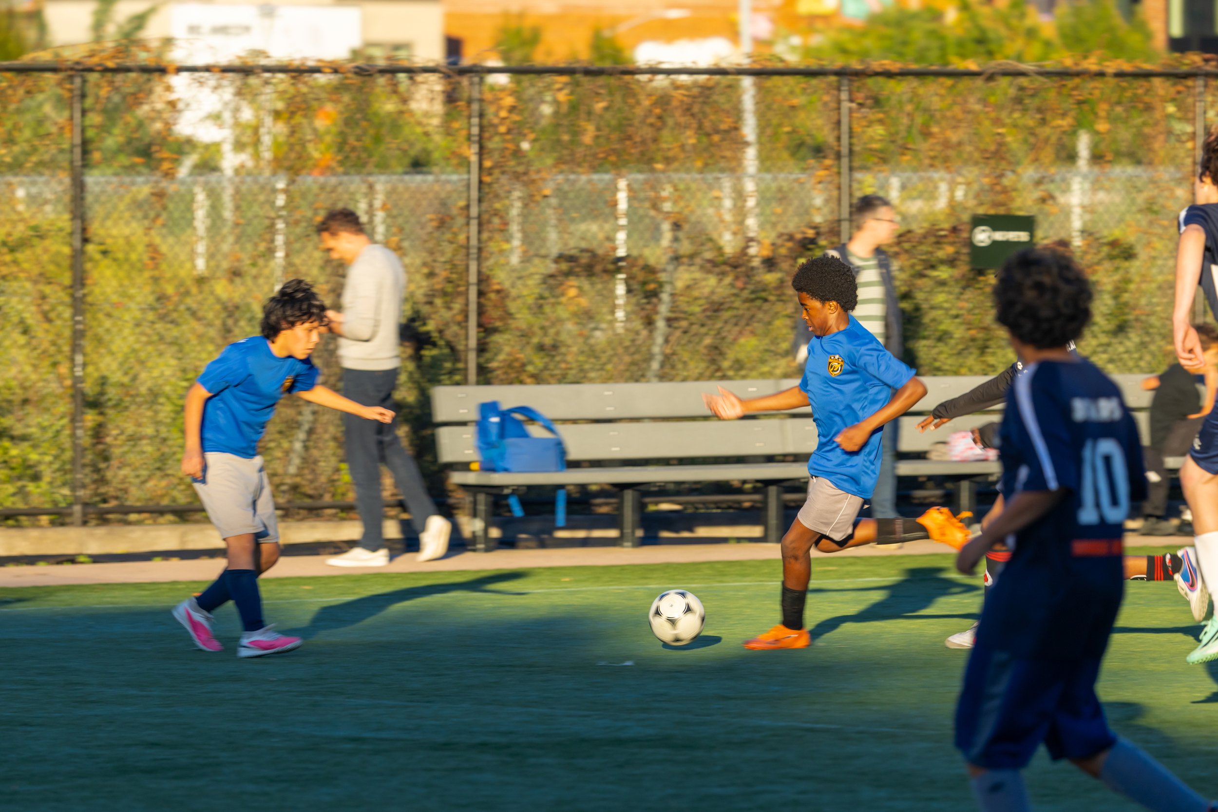 Boys soccer team plays in the fall