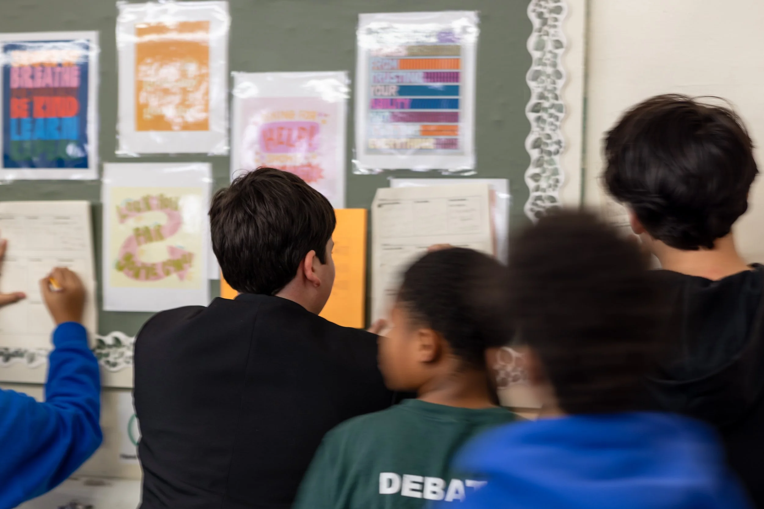 MS 50 students and staff for NYC Solves Math Week