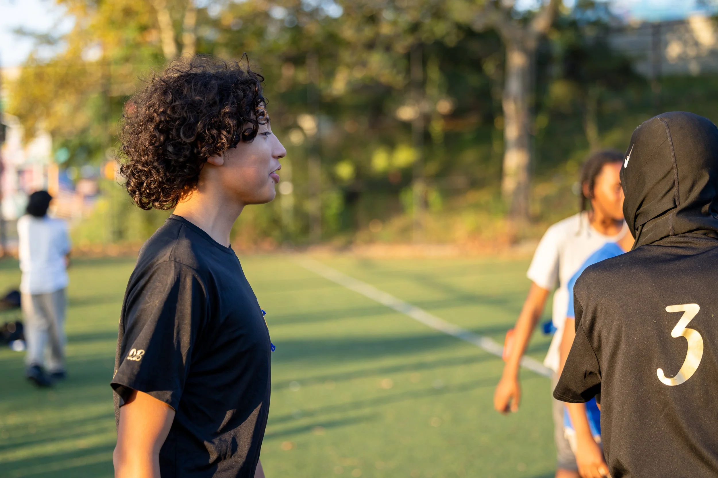 MS 50 flag football team plays