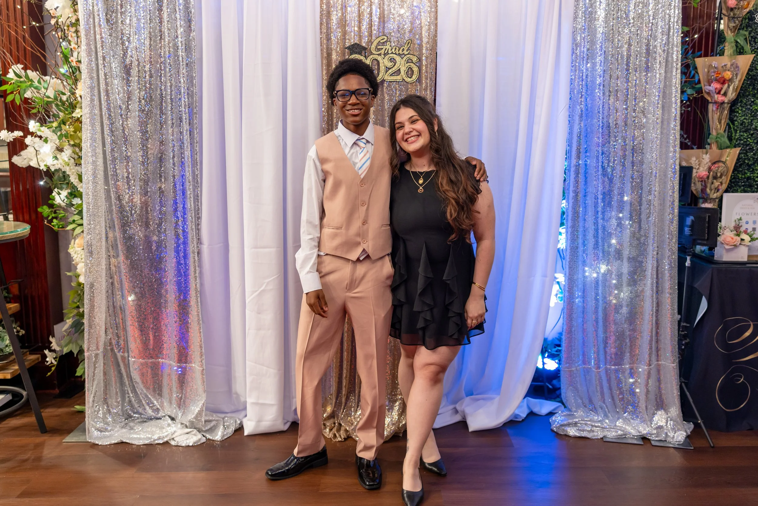 Students dance and celebrate at prom