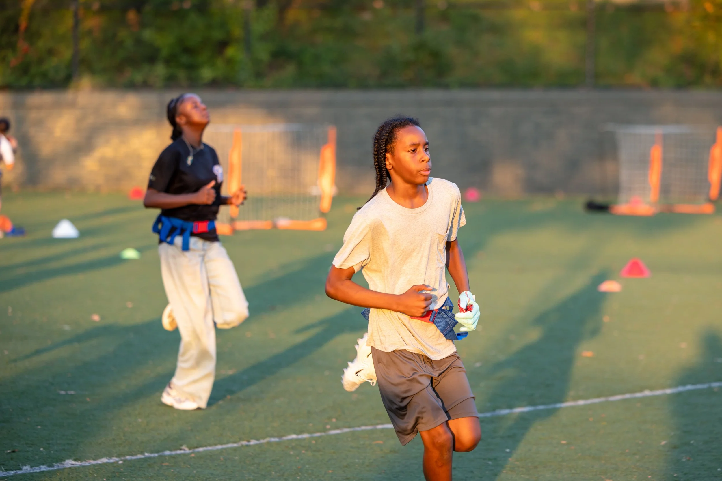 MS 50 flag football team plays