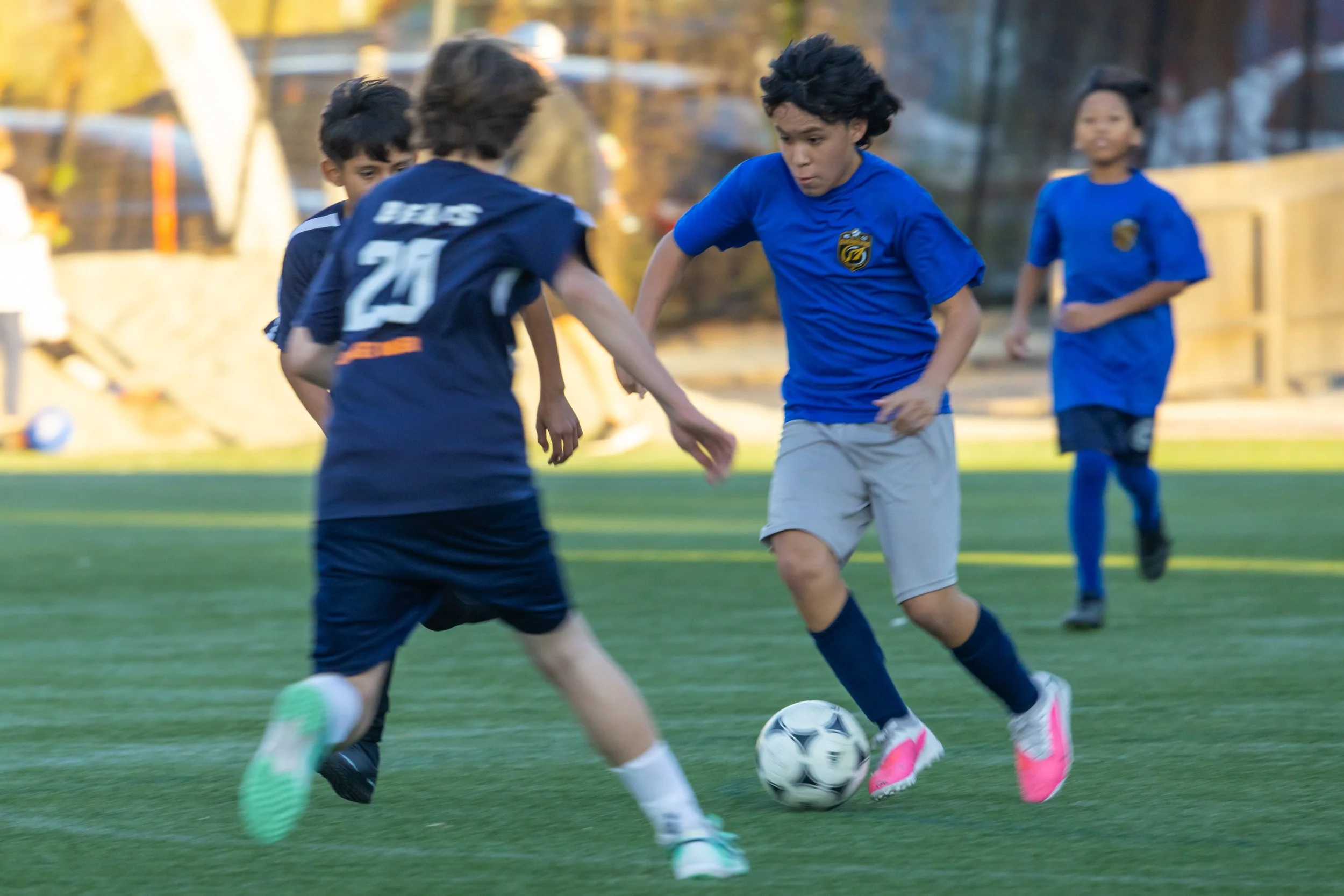 Boys soccer team plays in the fall