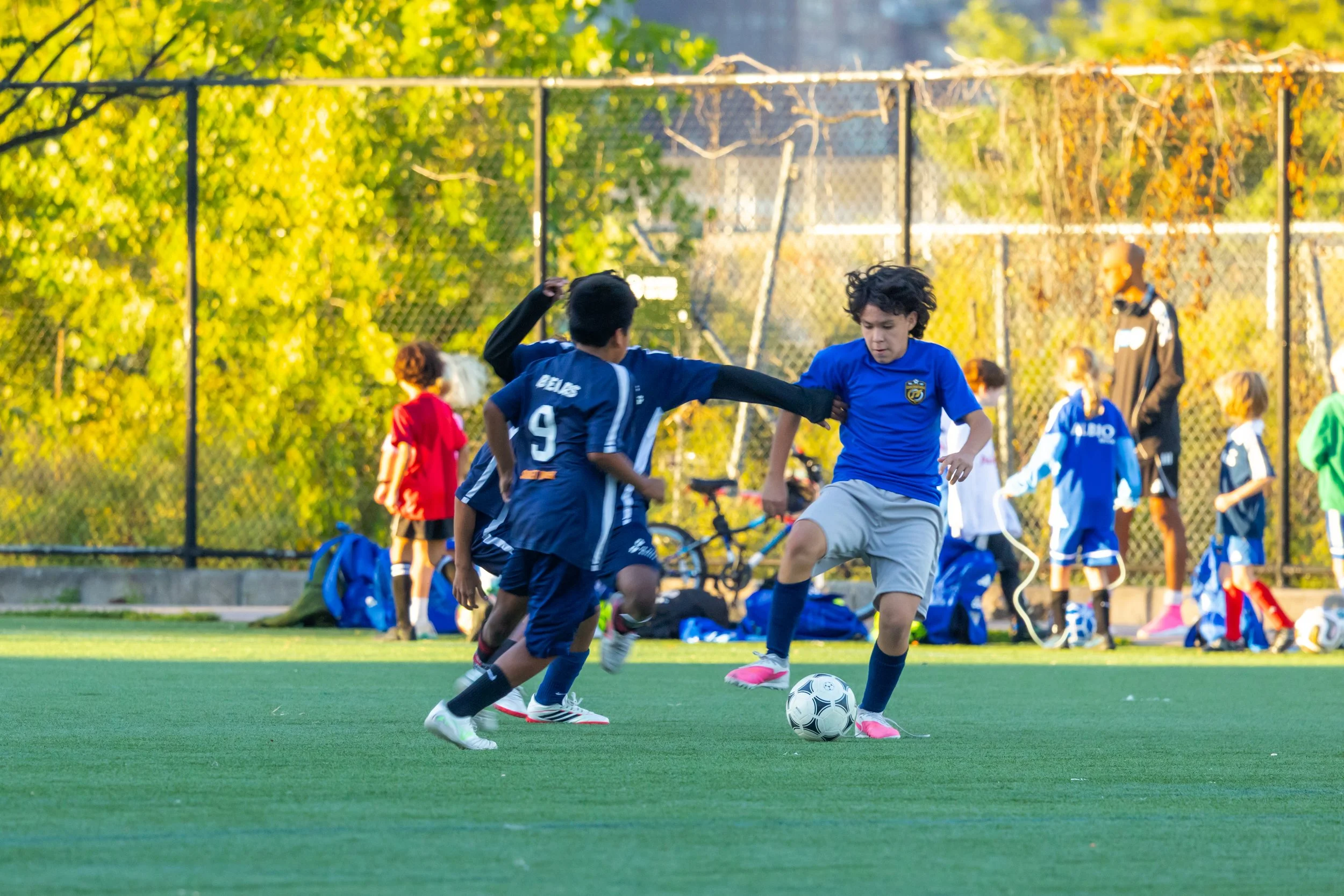 Boys soccer team plays in the fall