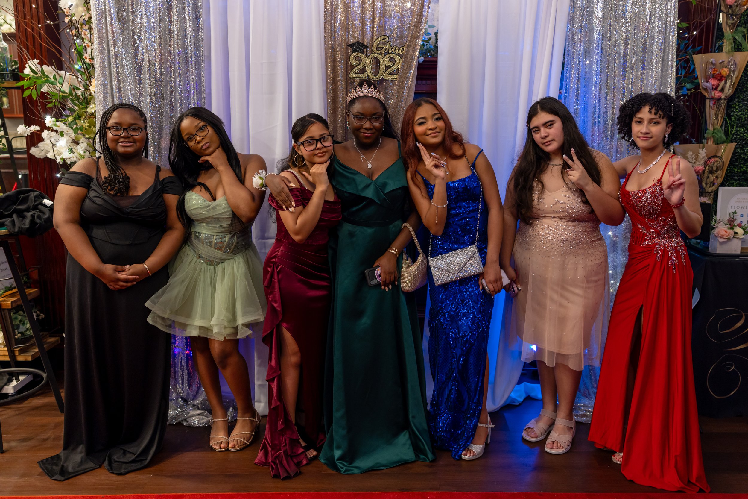Students dance and celebrate at prom