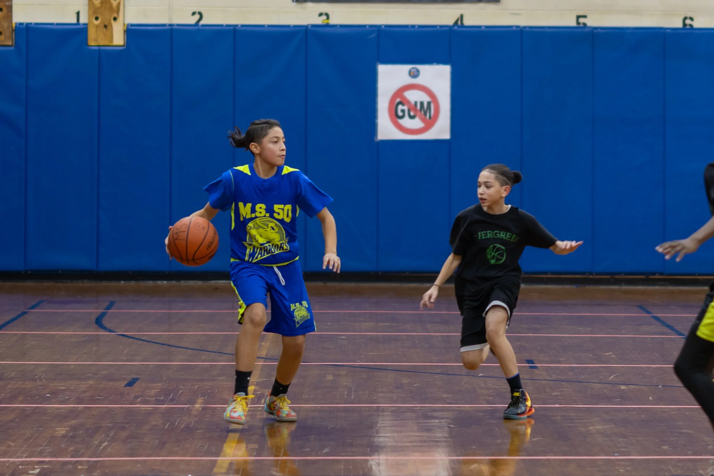 Boys JV Basketball players at MS 50