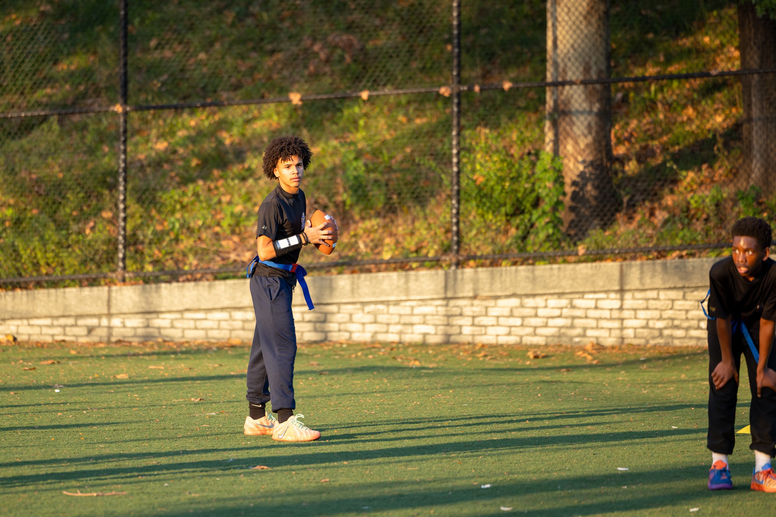 MS 50 flag football team plays