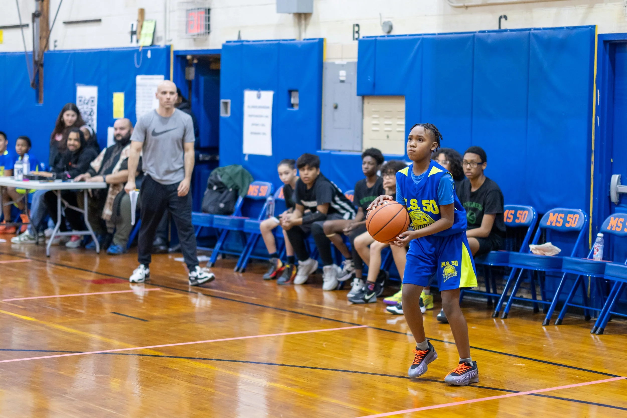 Boys JV Basketball players at MS 50