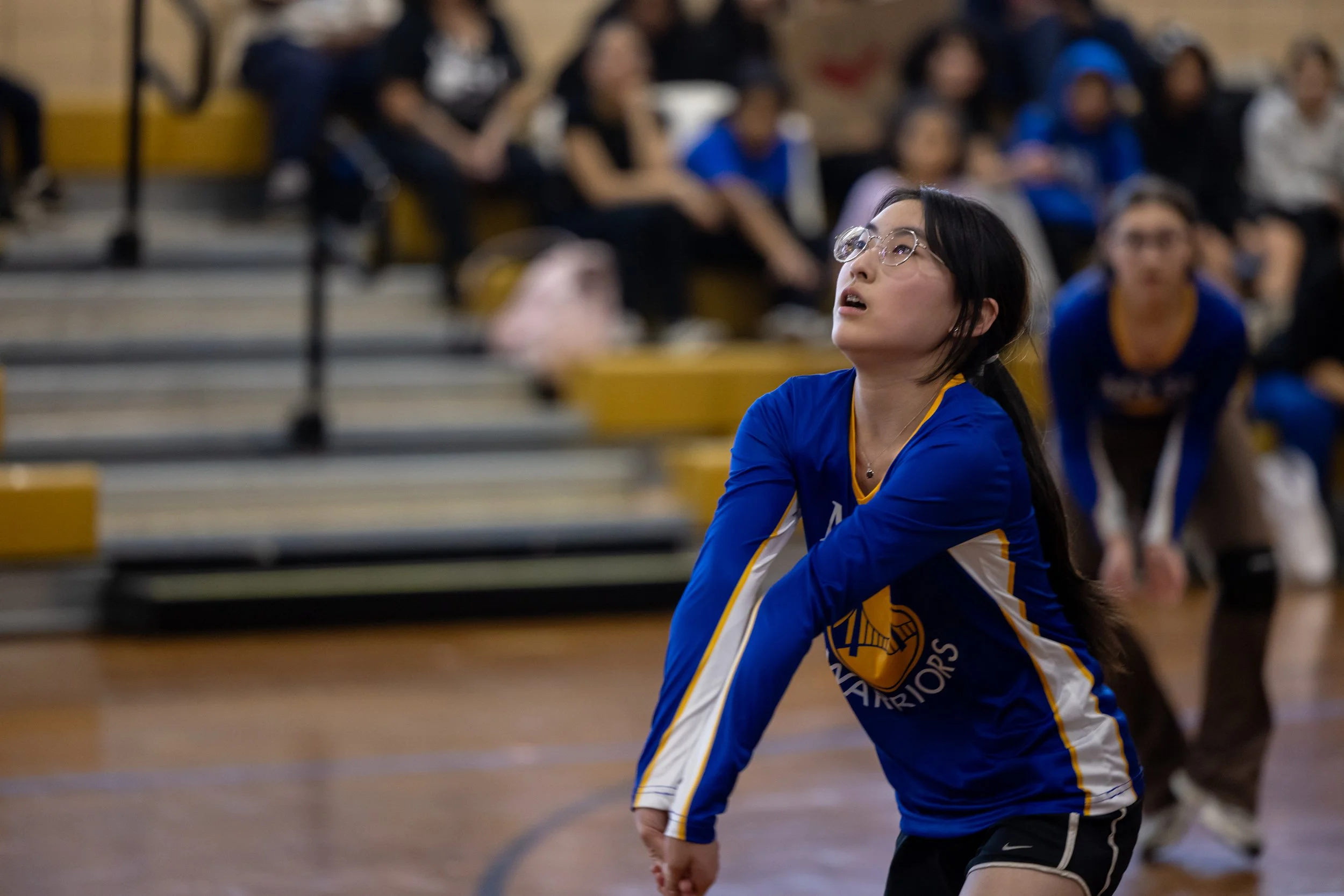 MS 50 students playing volleyball
