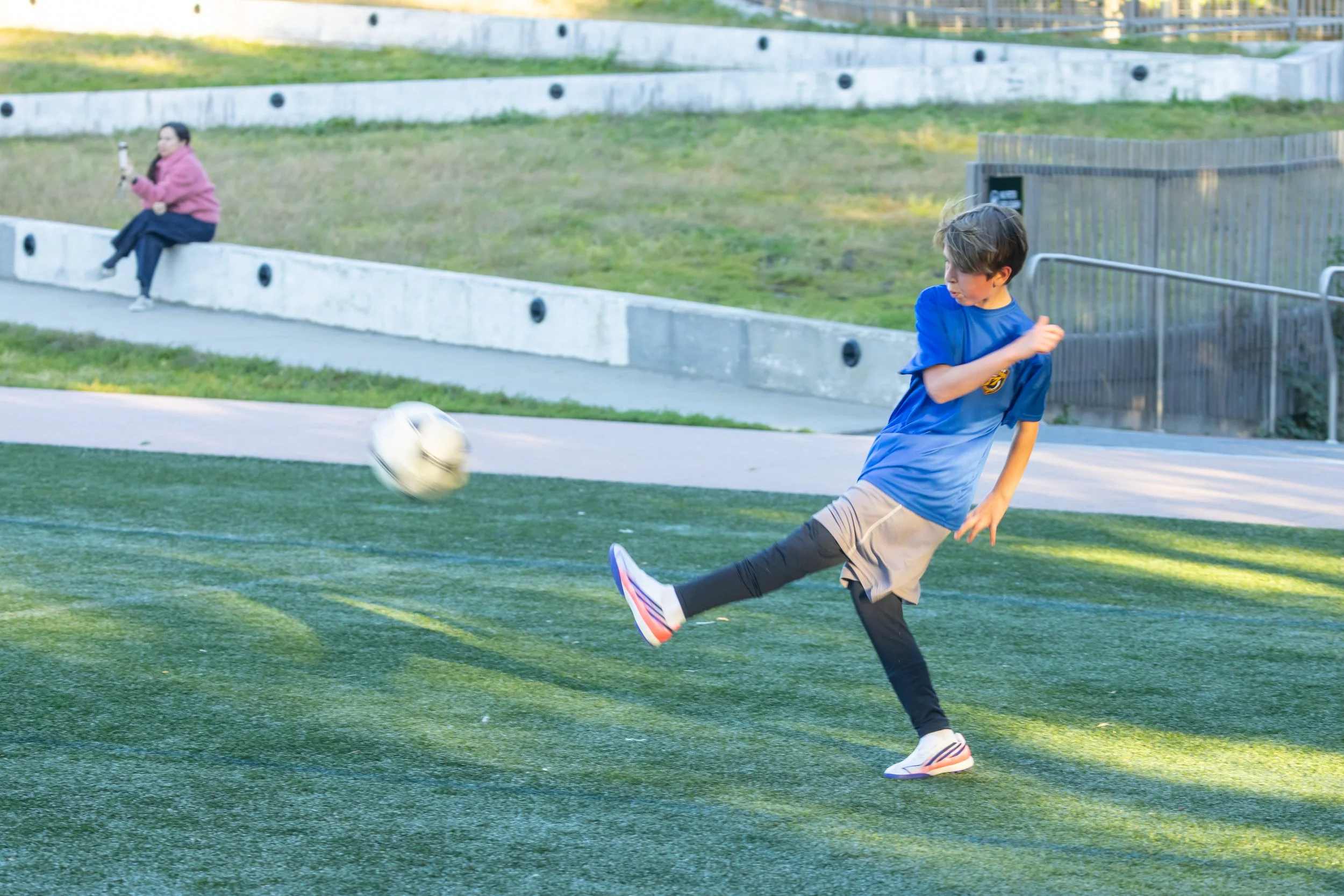 Boys soccer team plays in the fall
