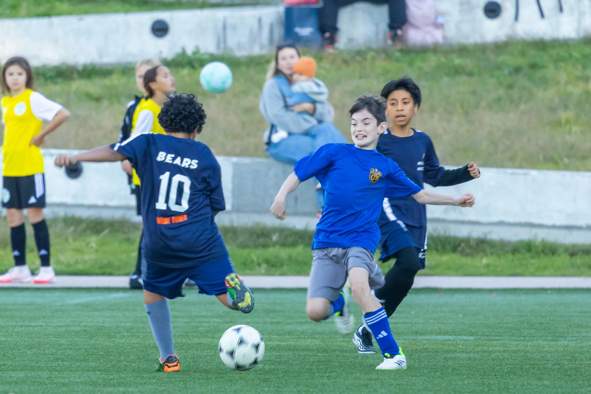 Boys soccer team plays in the fall