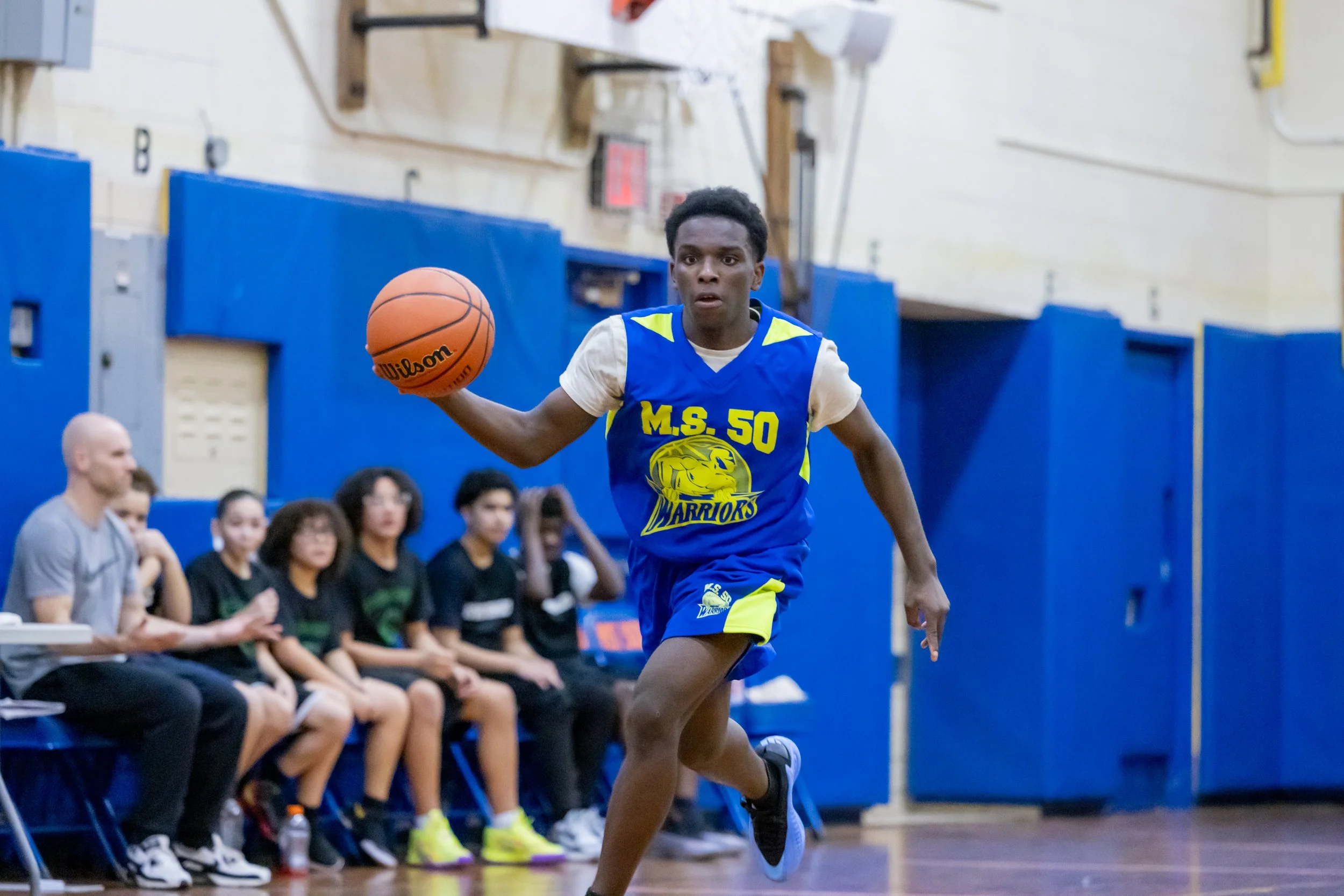 Boys JV Basketball players at MS 50